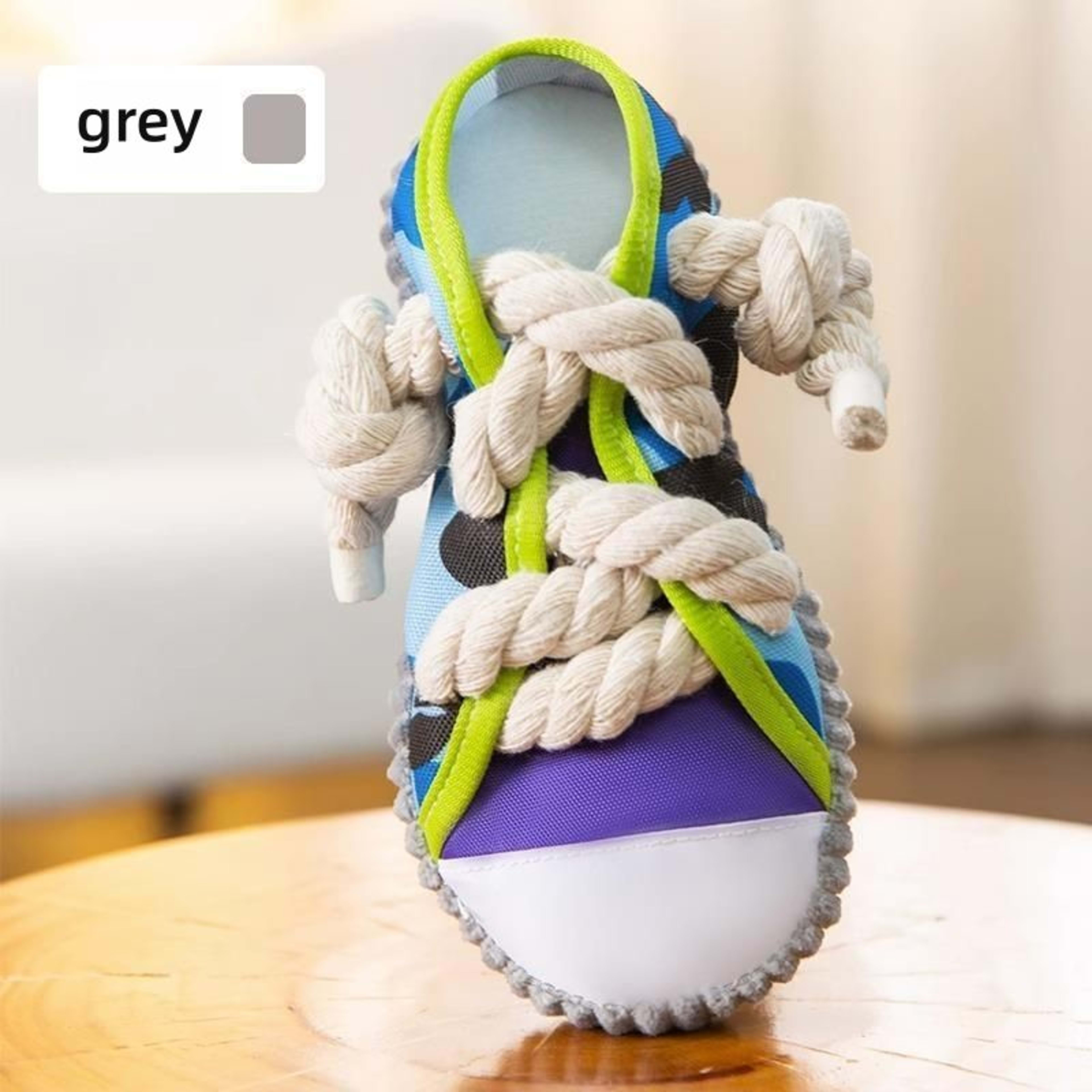 Dog Toys Shoes Pet Cotton Rope Slippers Sound Making Toys Teeth Cleaning Built-in BB Airbag Round Ball Bell Various 8