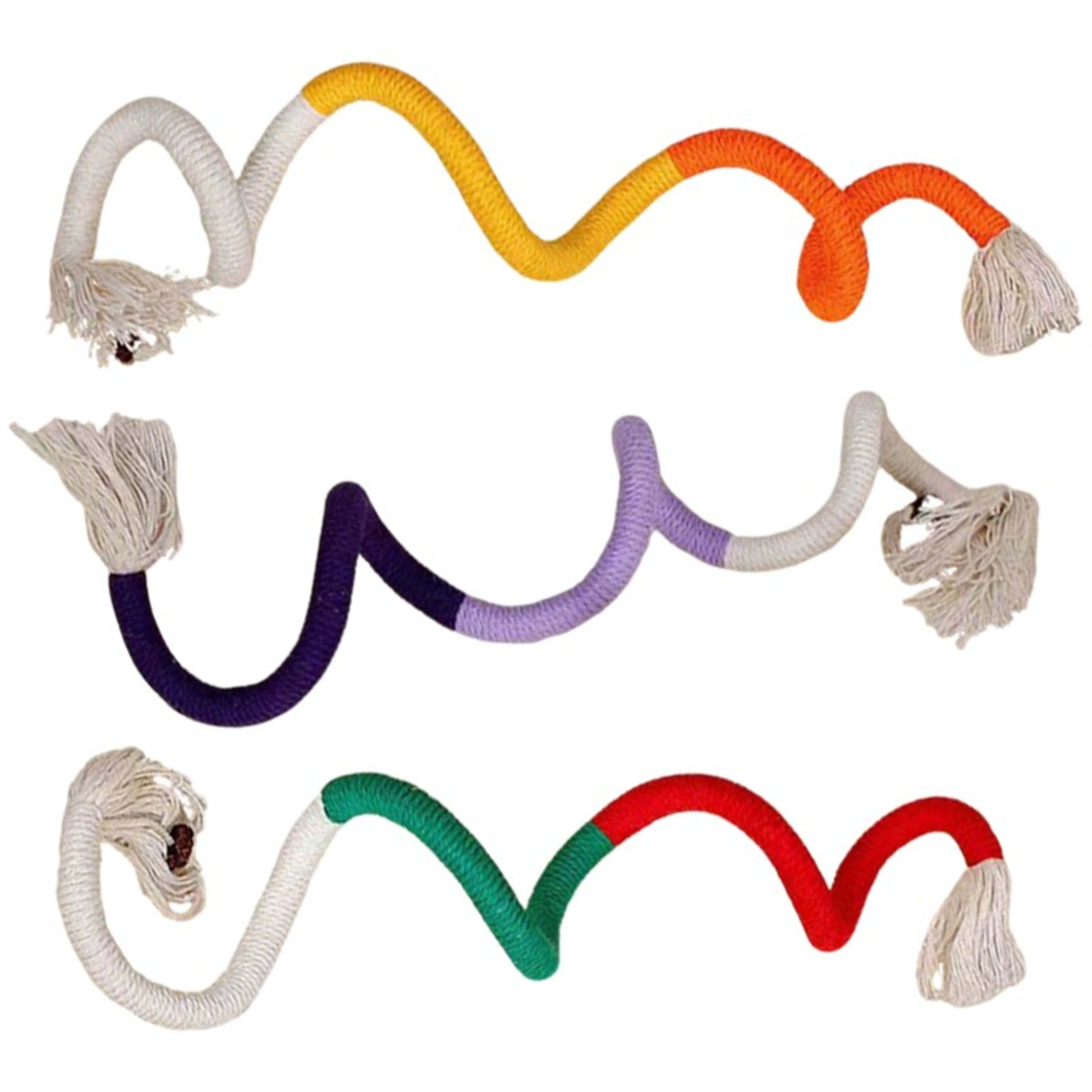 3pcs Catnip Rope Cat Chew Toy Teeth Cleaning Interactive Kitten Teething Play 70cm 3