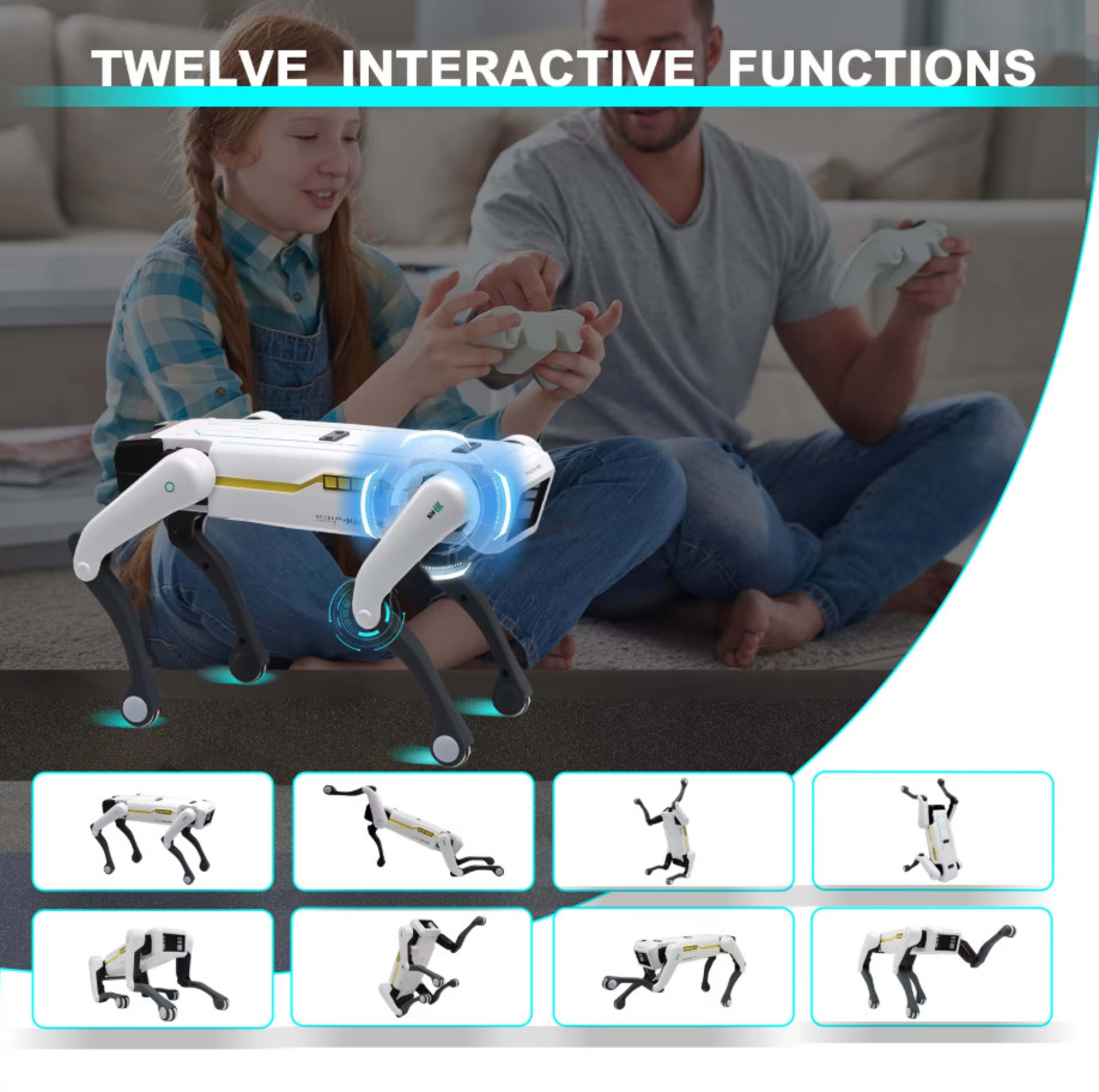 Intelligent AI RC Robot Dog Voice Dialogue APP Remote Control Programming Singin 10