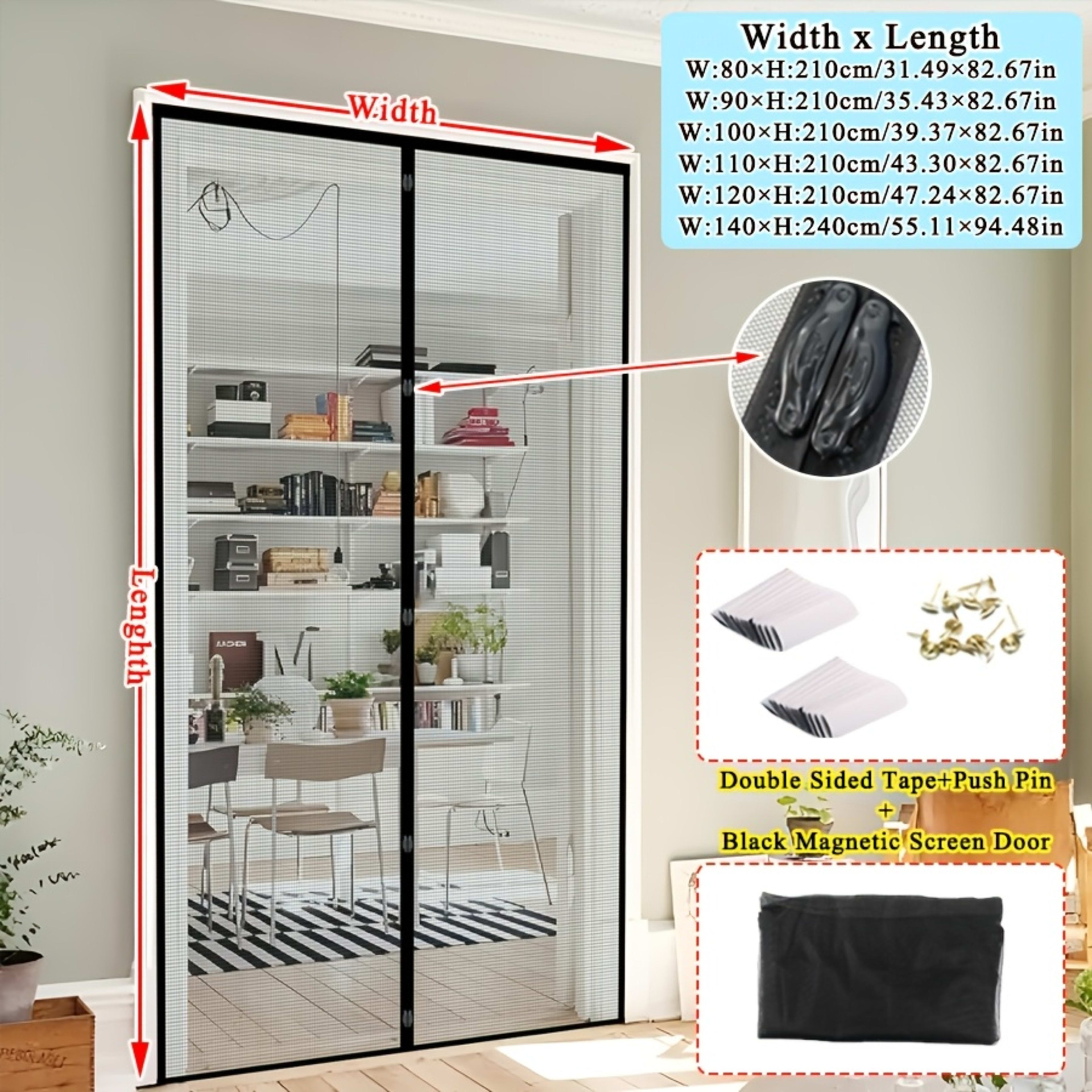 Automatic Self Closing Magnetic Screen Door Heavy Duty Magnetic Closure, No Drilling Required, Suitable For Indoor Outd
