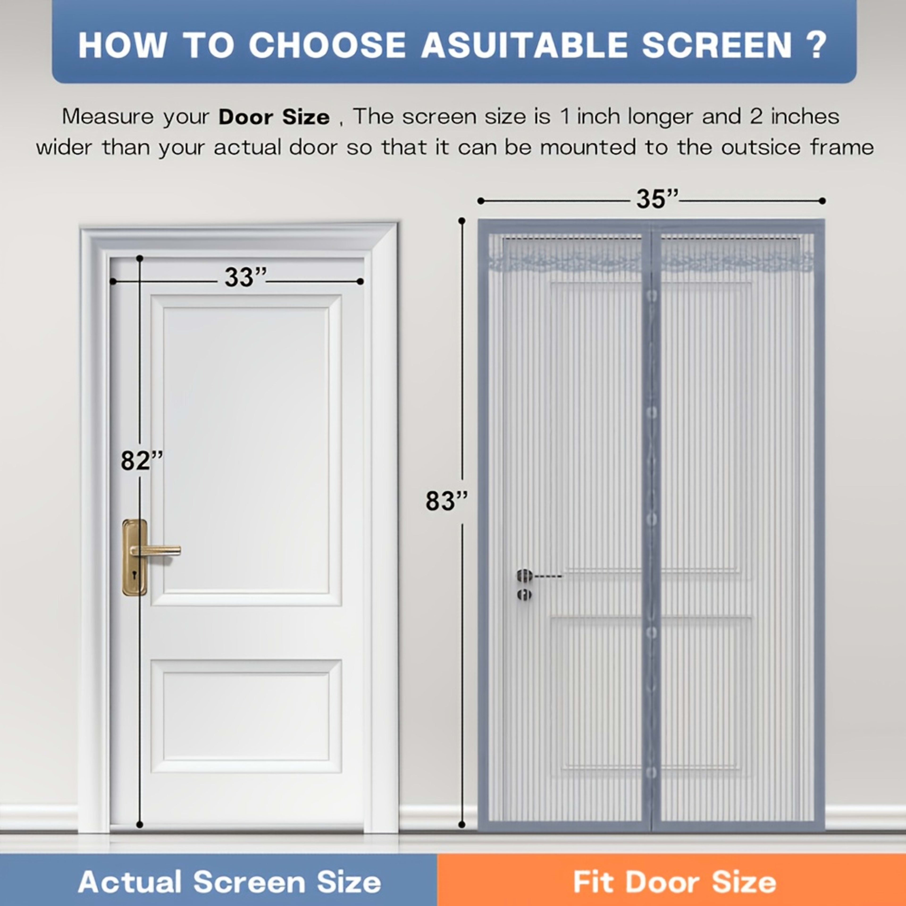 Magnetic Screen Door Curtain - Manual Or Automatic Closing Mesh, White Stripe Design, Mosquito-proof Summer Breathable P 8