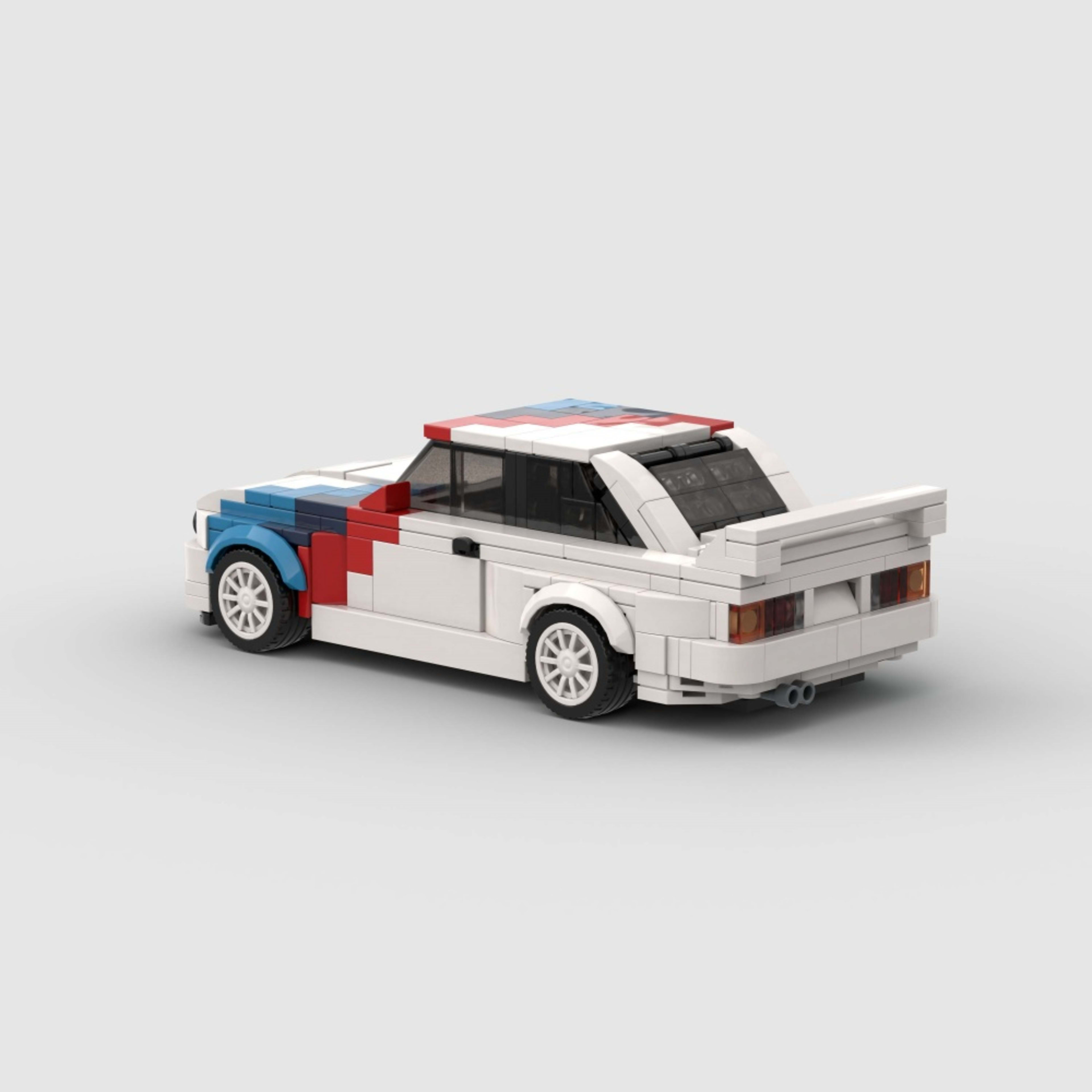 355PCS Race Car Building Blocks, White Sports Car With M Motorsport Colors, STEM Toy For Kids And Adults , Collectible C 5