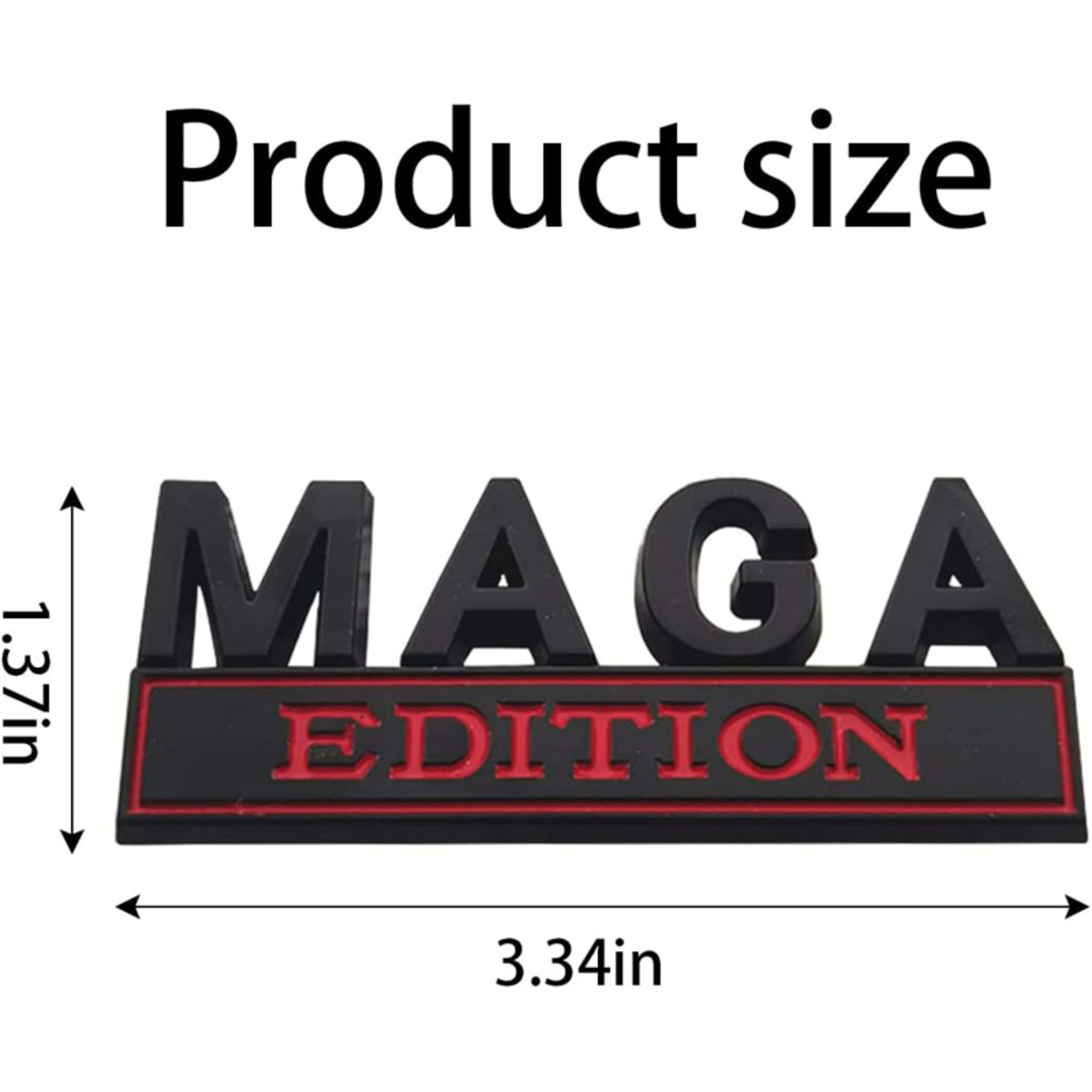 4pcs MAGA Edition Car  Metal Badge Sticker Truck Replacement, Suitable For General Motors SUV,Motorcycle, Bicycle Chrome 5