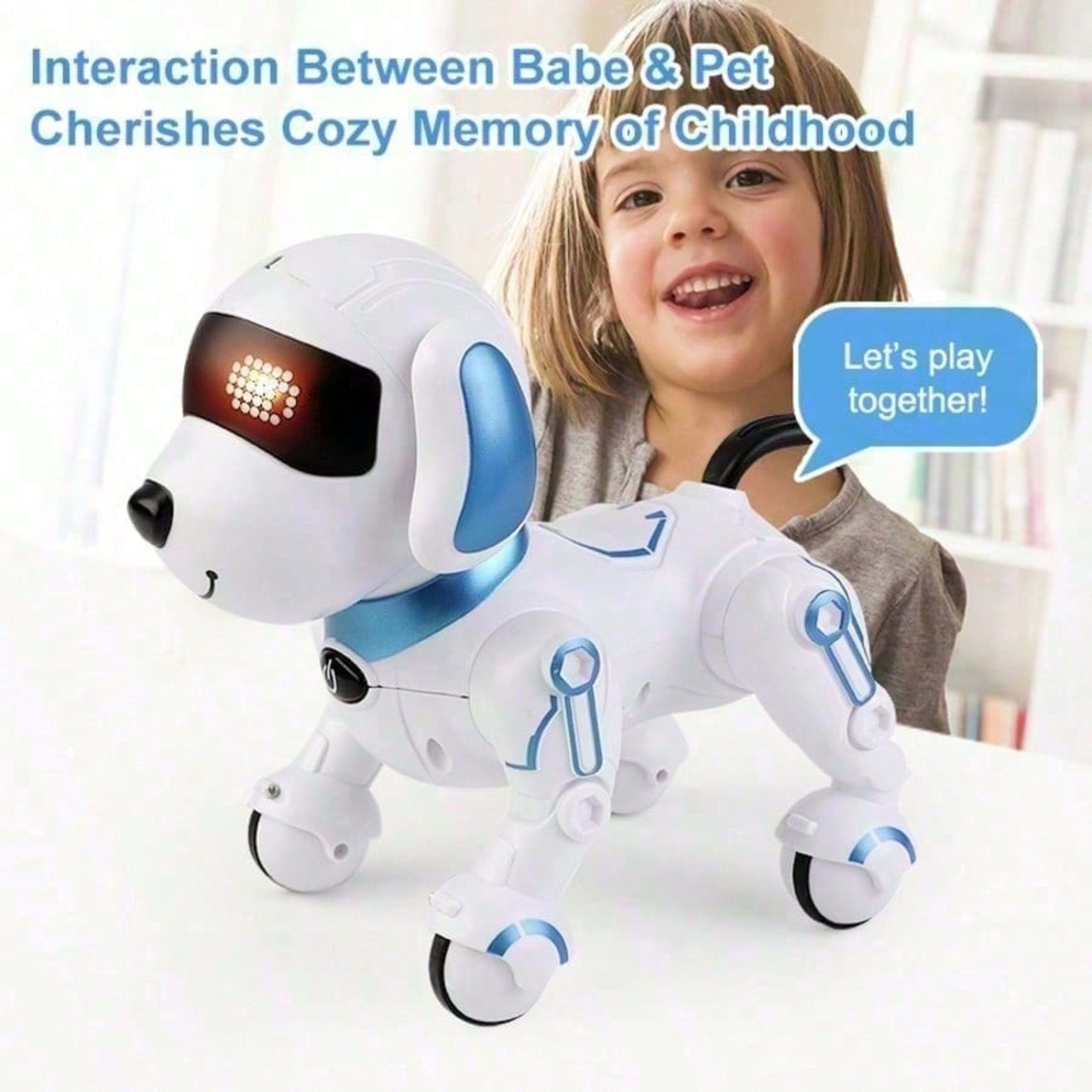 Interactive AI Smart Robot Dog, Rechargeable, Touch Sensor And Remote Control Toy For Kids Ages 3 2