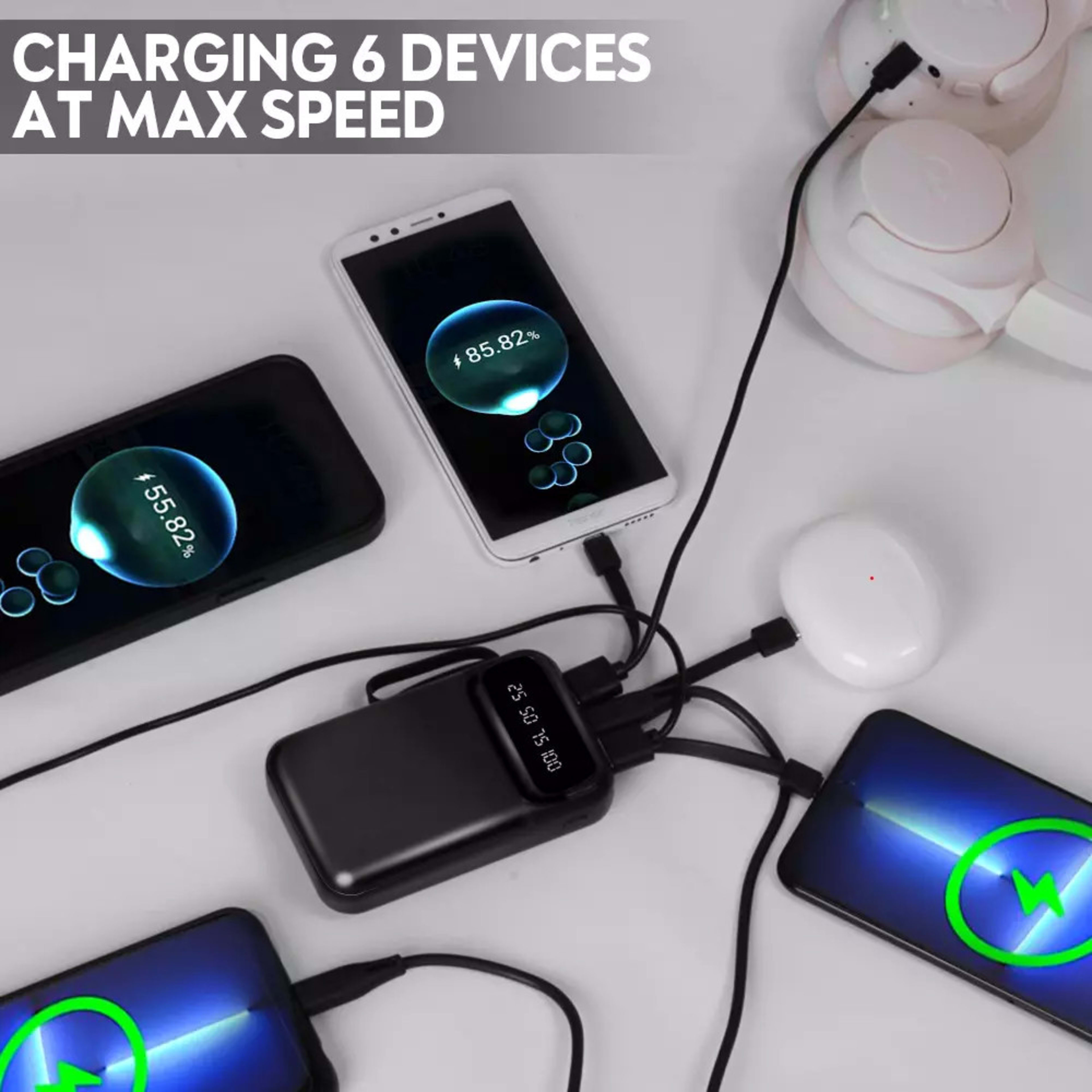 3o000mAh Power Bank, Fast USB Charger, External Battery For Mobile Phones DE 11