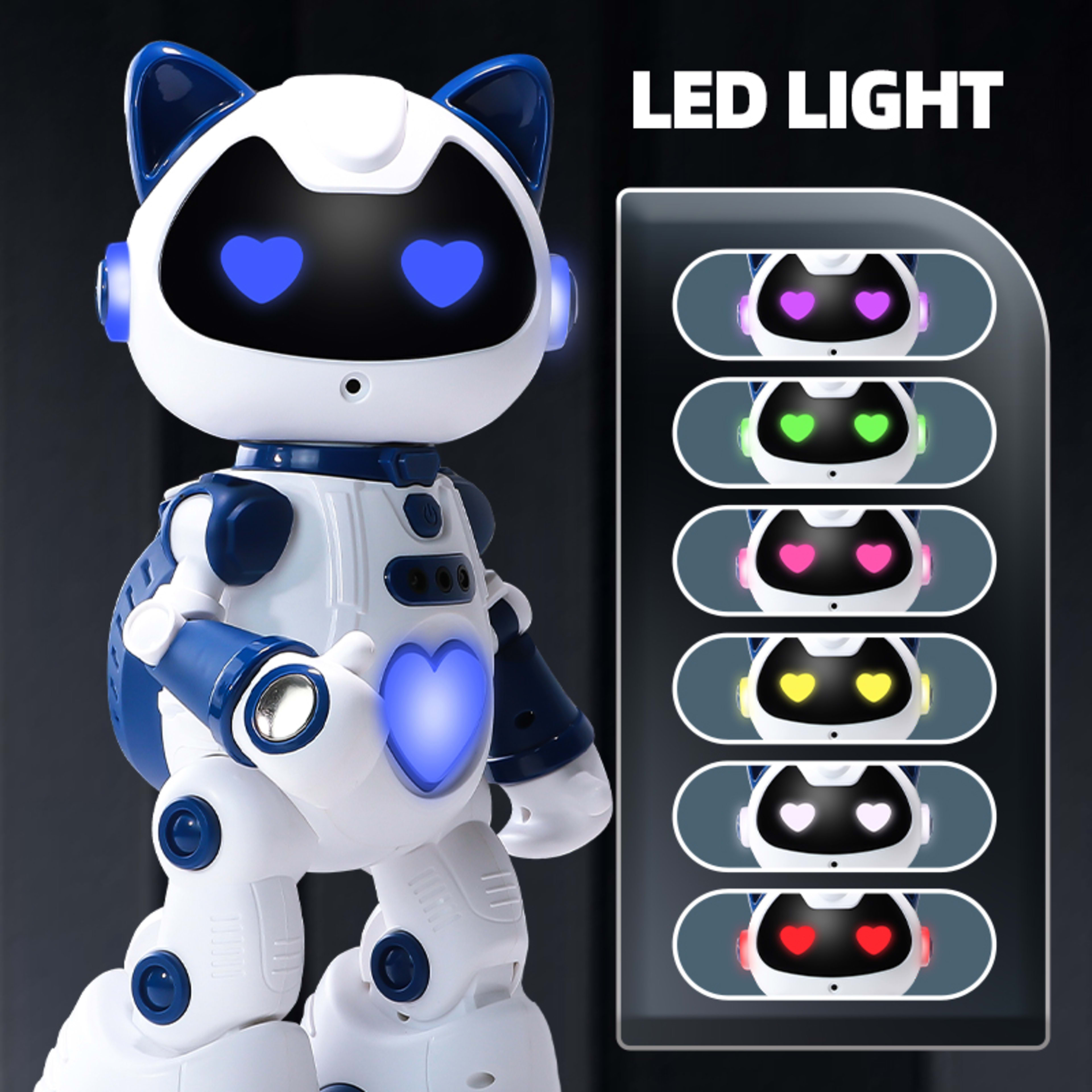 Intelligent Programming Gesture Induction Robot Spray Cool Breathing Lamp Children's Toys 5