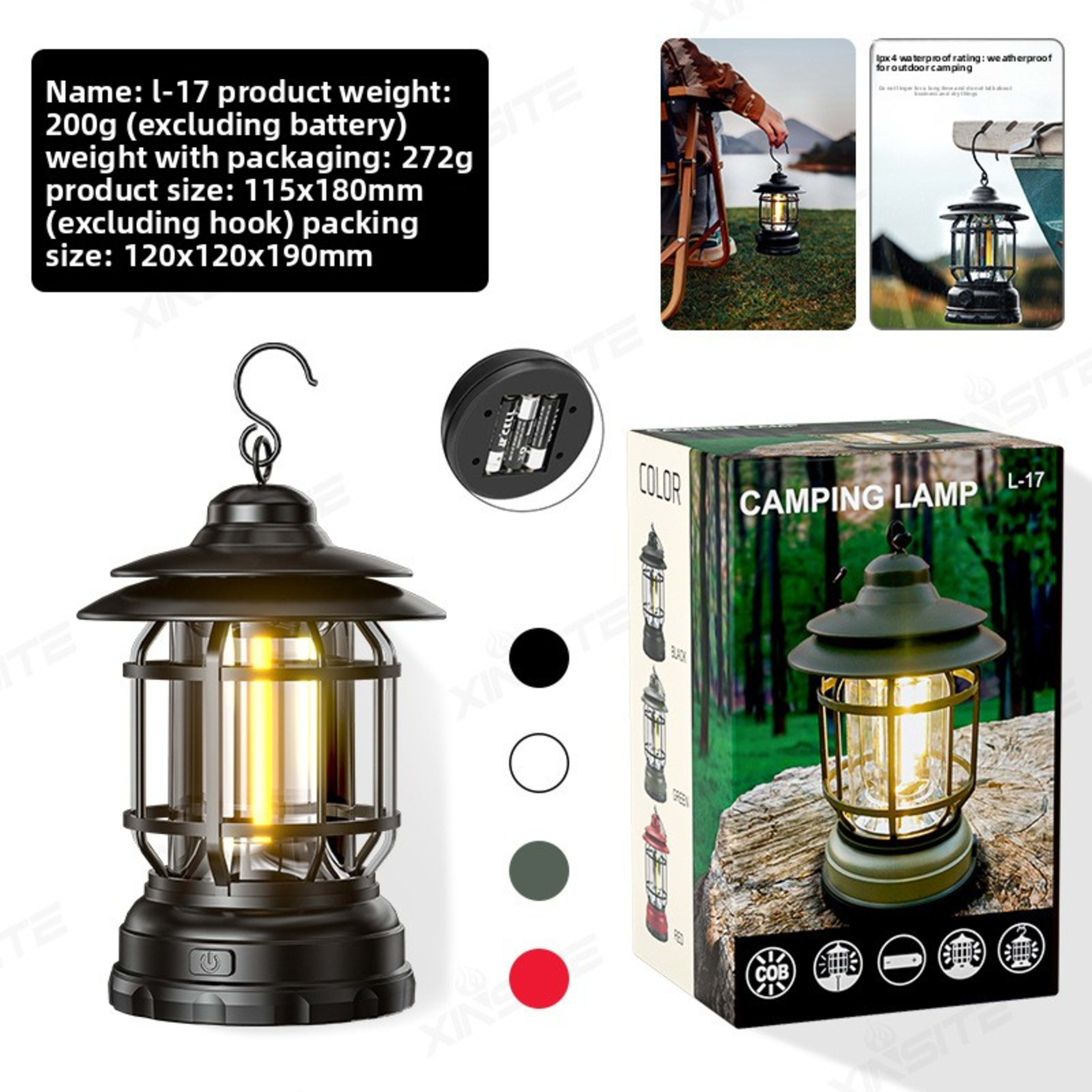 Camping Light, Ambient Light, Flame Camping Lamp, Tent Retro Hurricane Lamp 3