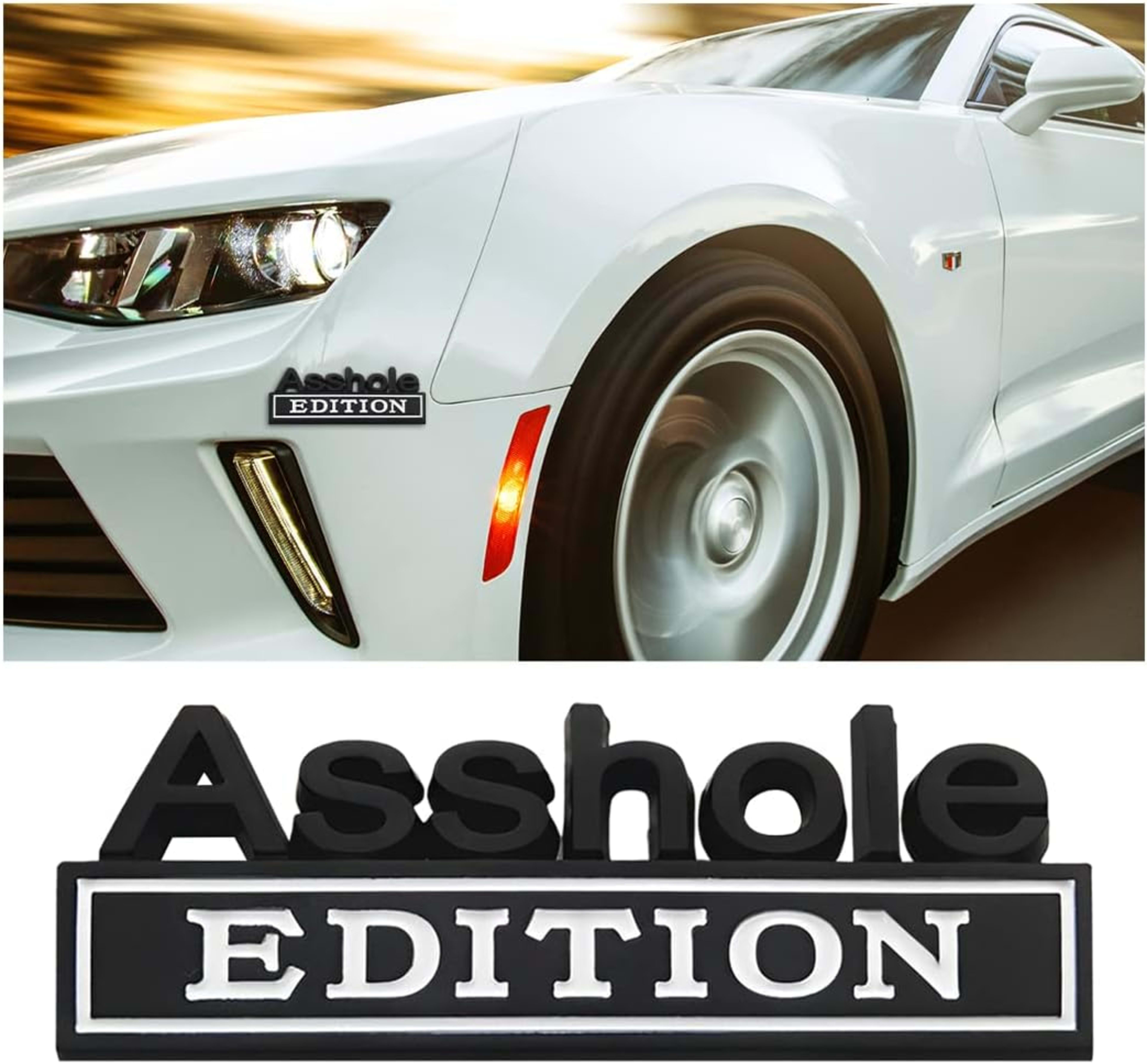 2pcs Emblem Car Decal, 3D Metal Letter Badge For Auto Front Hood, Trunk, Fender, Strong Adhesive Car Replacement Sticker 17