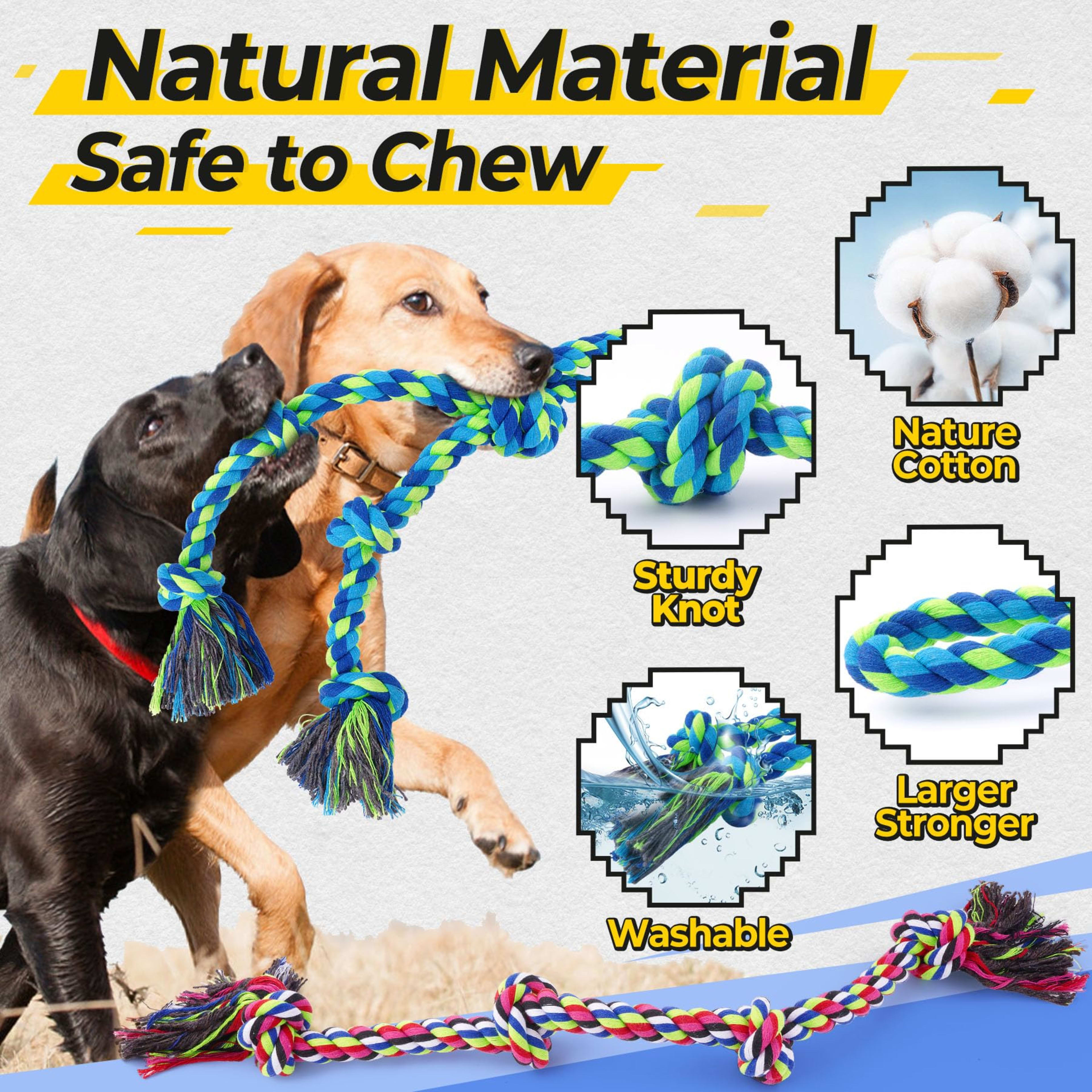 Tough Dog Rope Toys For Aggressive Chewers, Tough Tug Of War Dog Toys For Large, Medium & Small Dogs 3