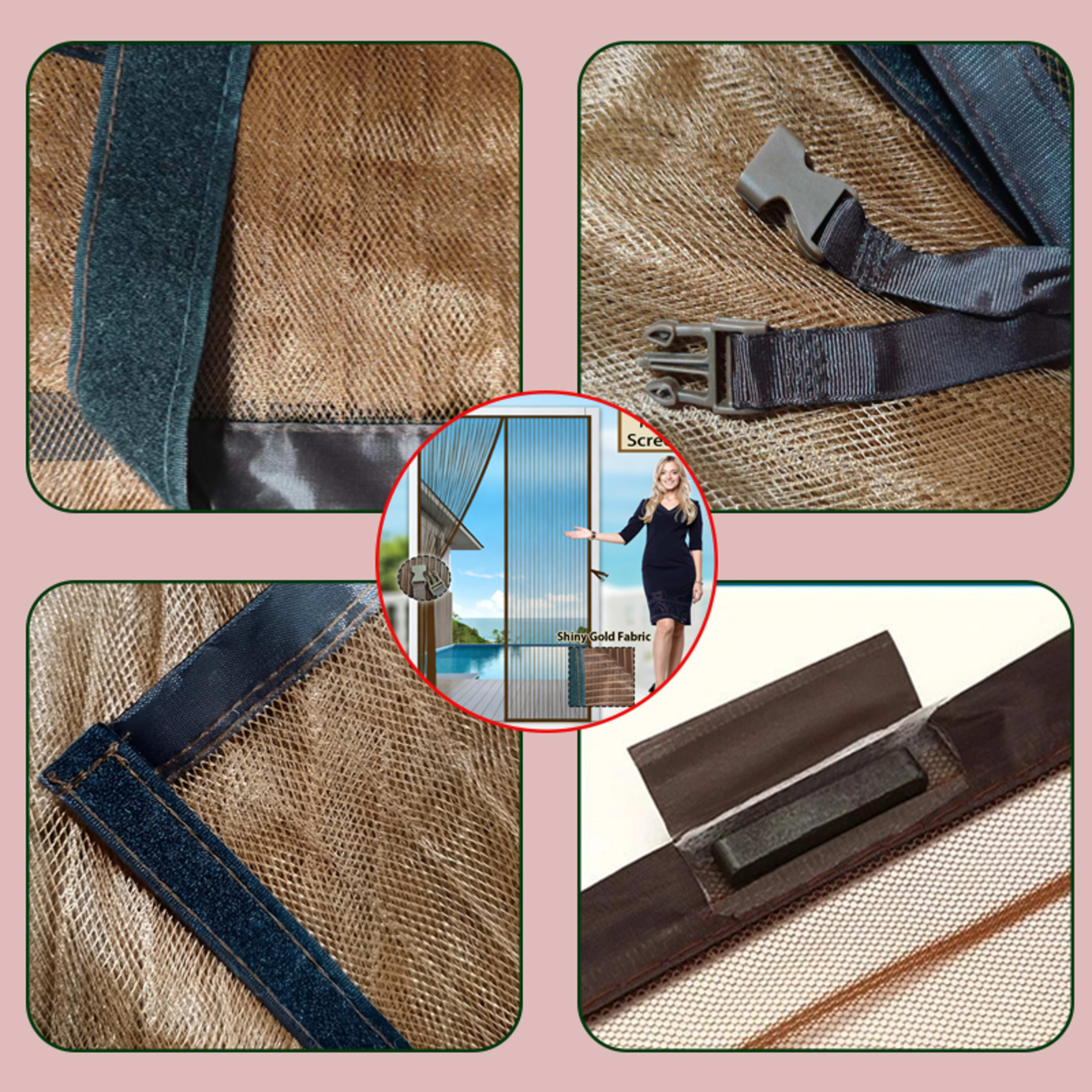 Magnetic Screen Door, Upgraded Polyester Fiber Mosquito And Fly Proof Mesh Curtain With Magnetic Closure Device, Suitabl 7