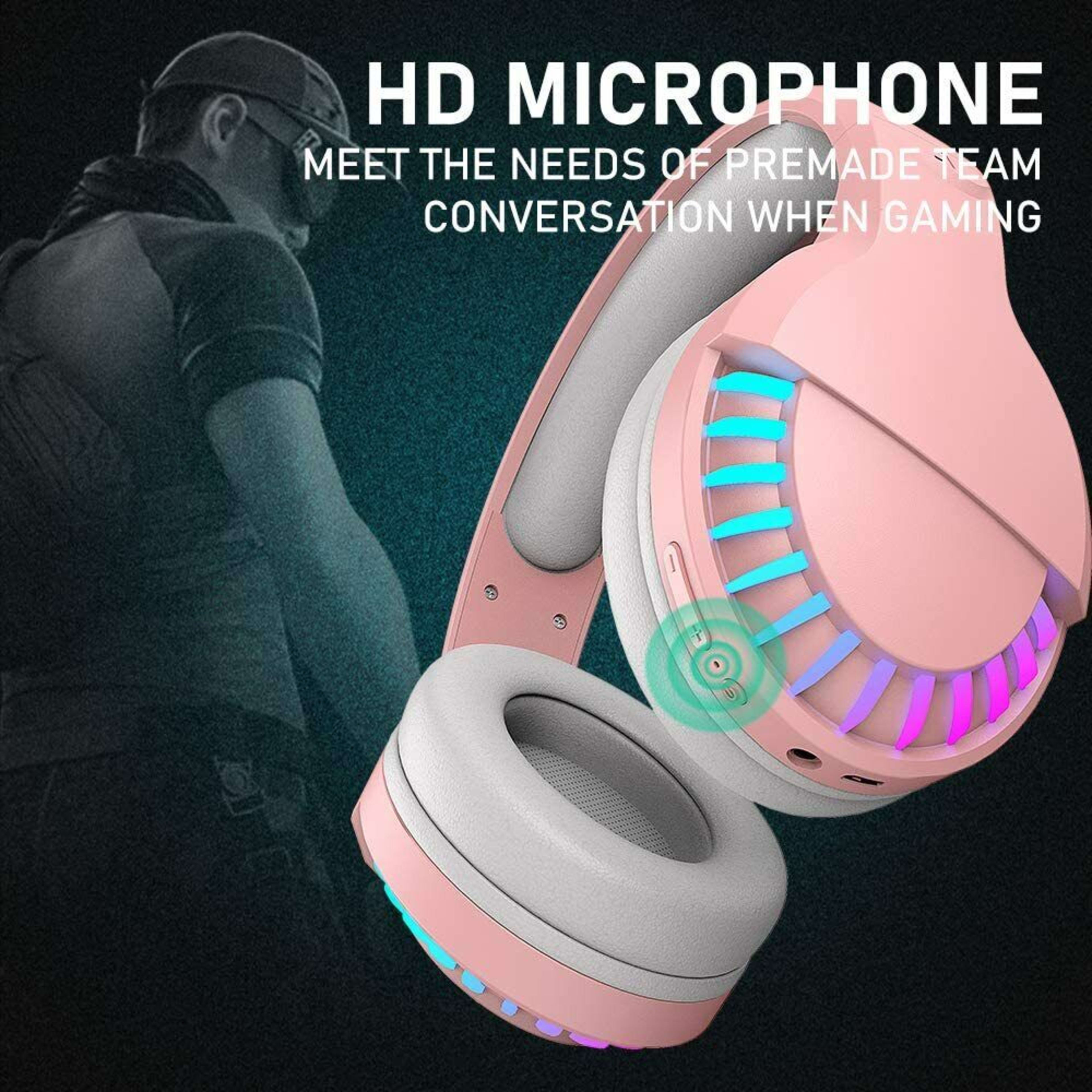 AU Wireless Bluetooth Gaming Headset Headphones Stereo For Laptop PC Phones Ipad 5