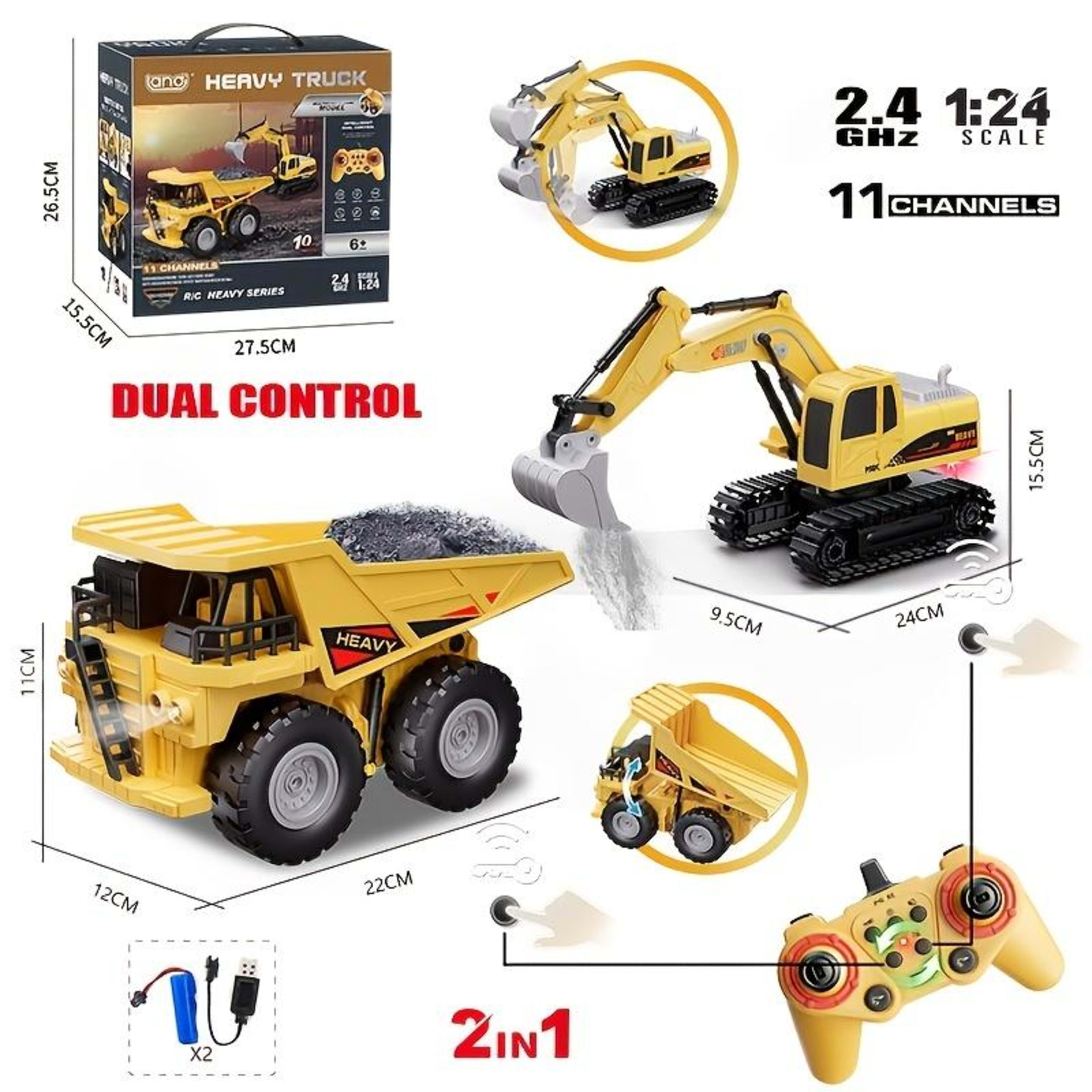 Remote Control Excavator Construction Vehicle Set  Educational Construction Toy For Children 8
