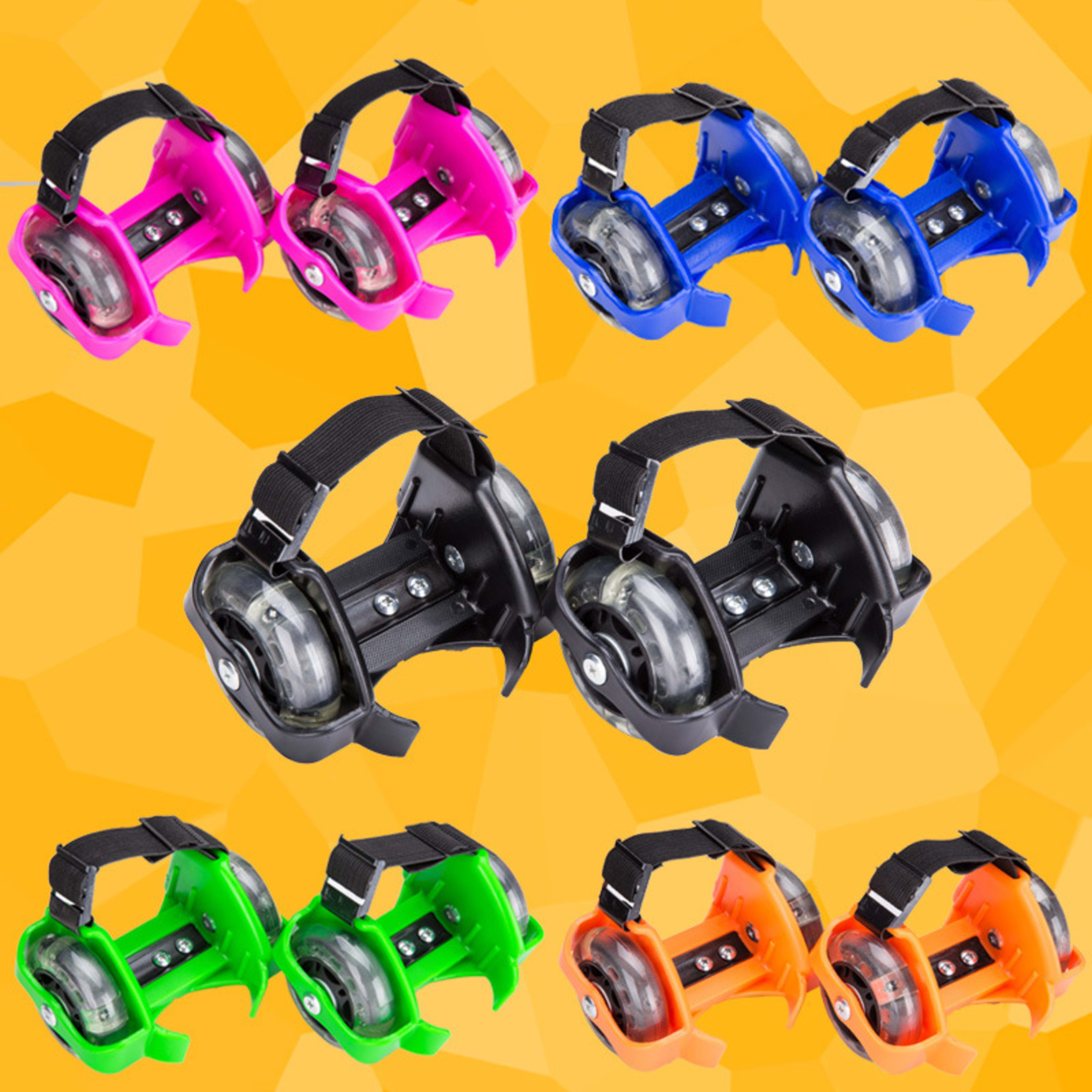 Pvc Children's Roller Skates Three-color Luminous Roller Skates 3