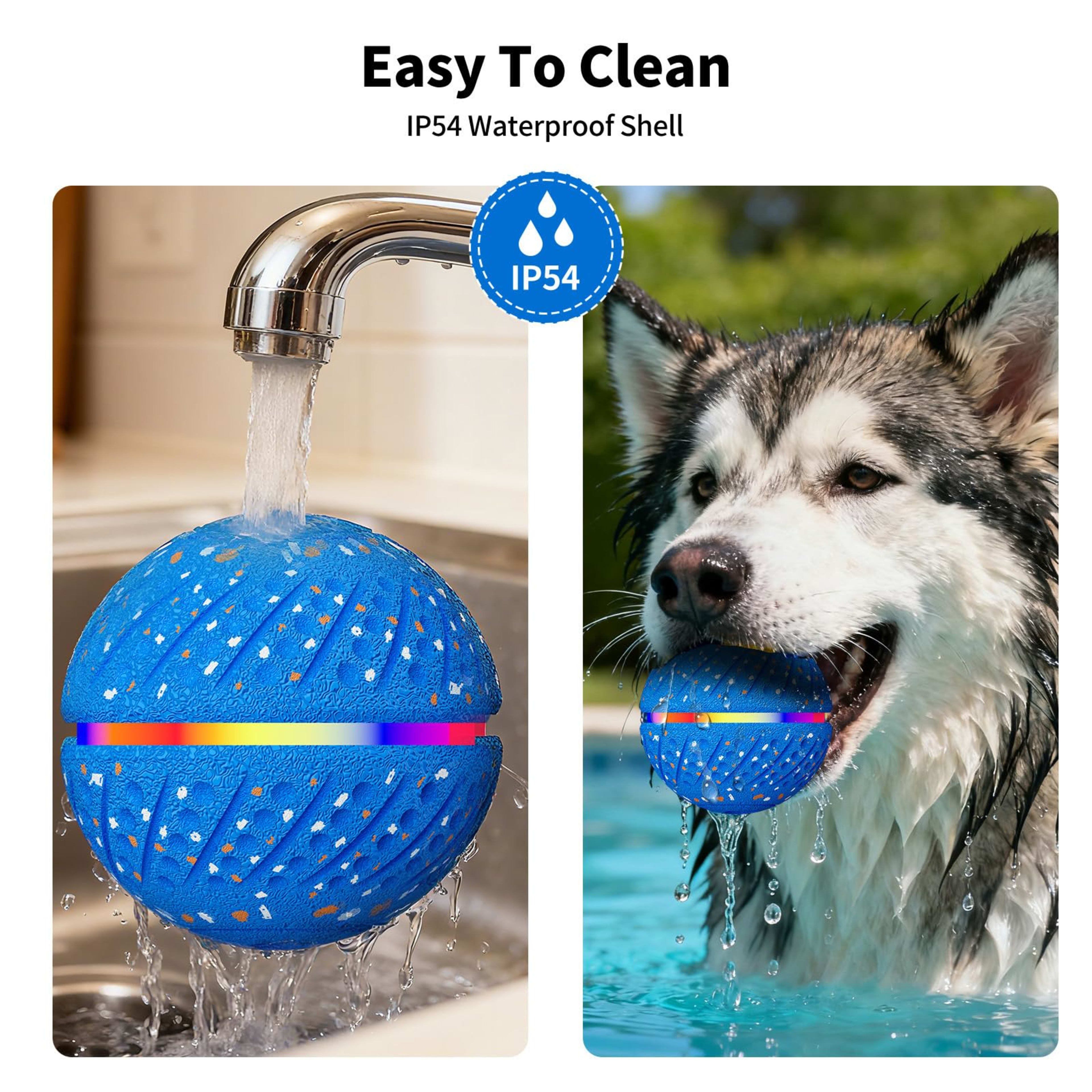 Interactive Dog Toys Ball, Smart Moving Bouncing Dog Ball With Colorful Lights, Automatic Moving, Bouncing And Rotating, 2