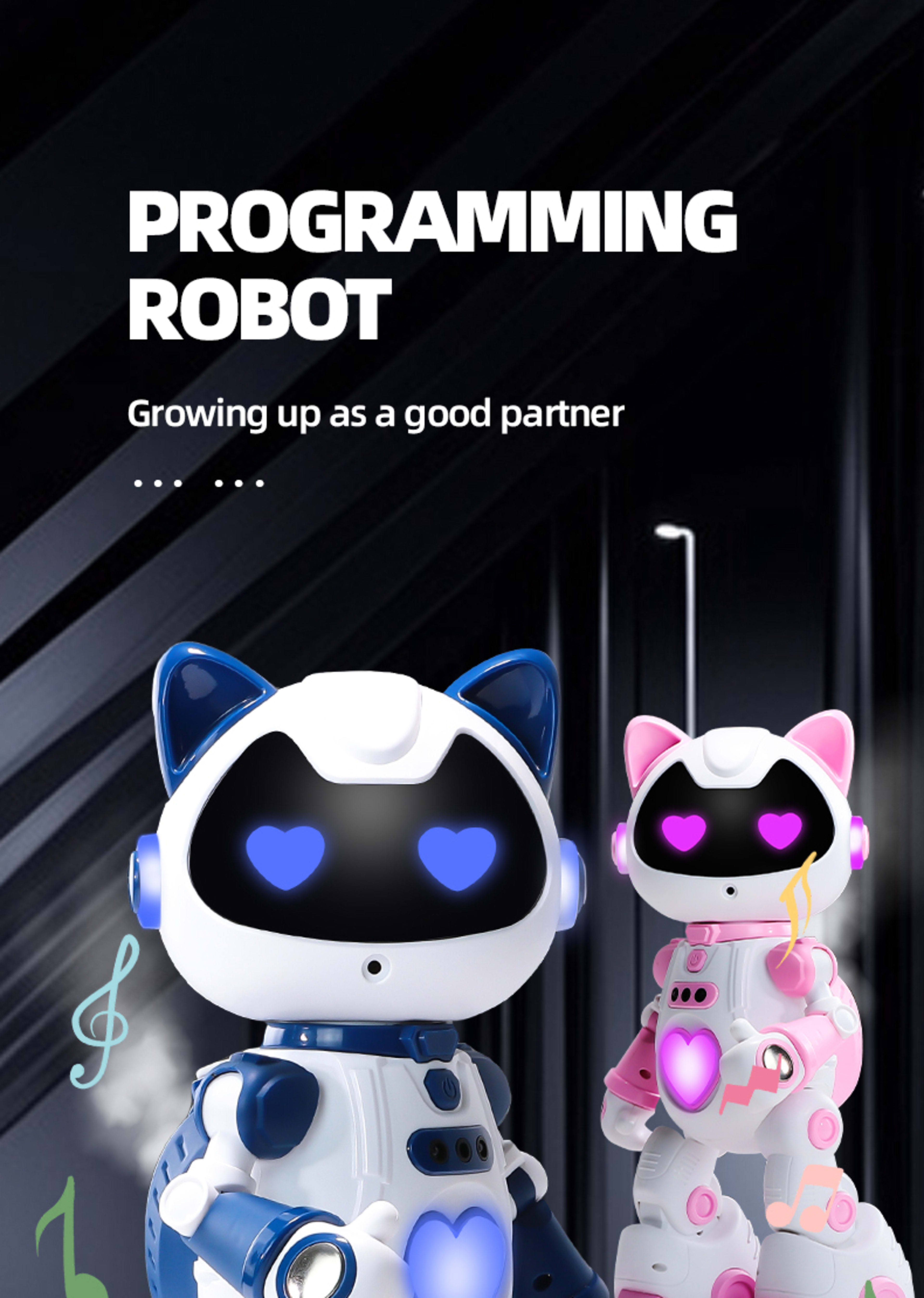 Intelligent Programming Gesture Induction Robot Spray Cool Breathing Lamp Children's Toys 23