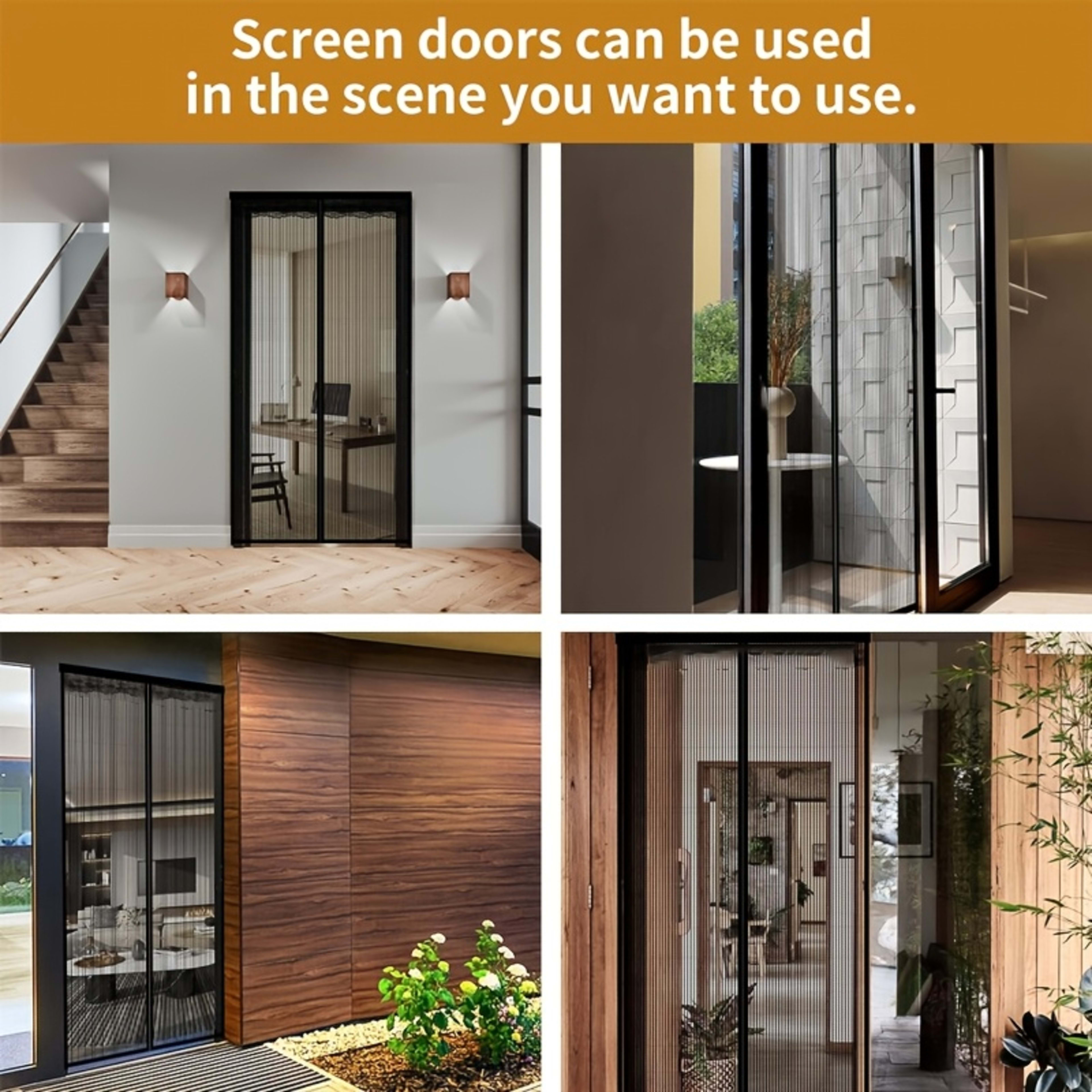 One Magnetic Mosquito Screen Door, Upgraded Summer Screen Window, No Drilling Needed, Made Of Diamond Mesh Material - In 15