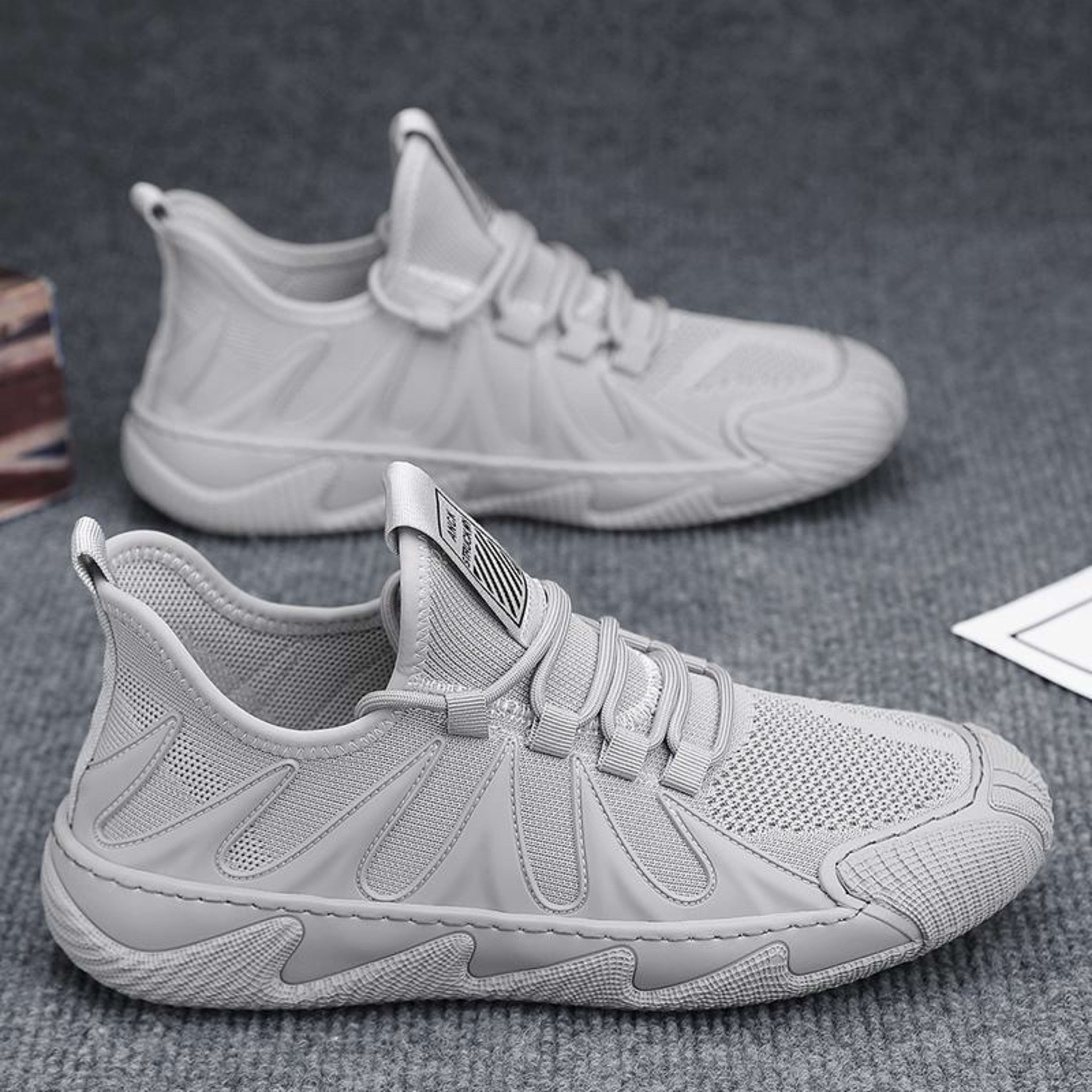 Breathable Mesh Sports Shoes Casual Lace-up Sneakers Men Non-slip Shoes 6