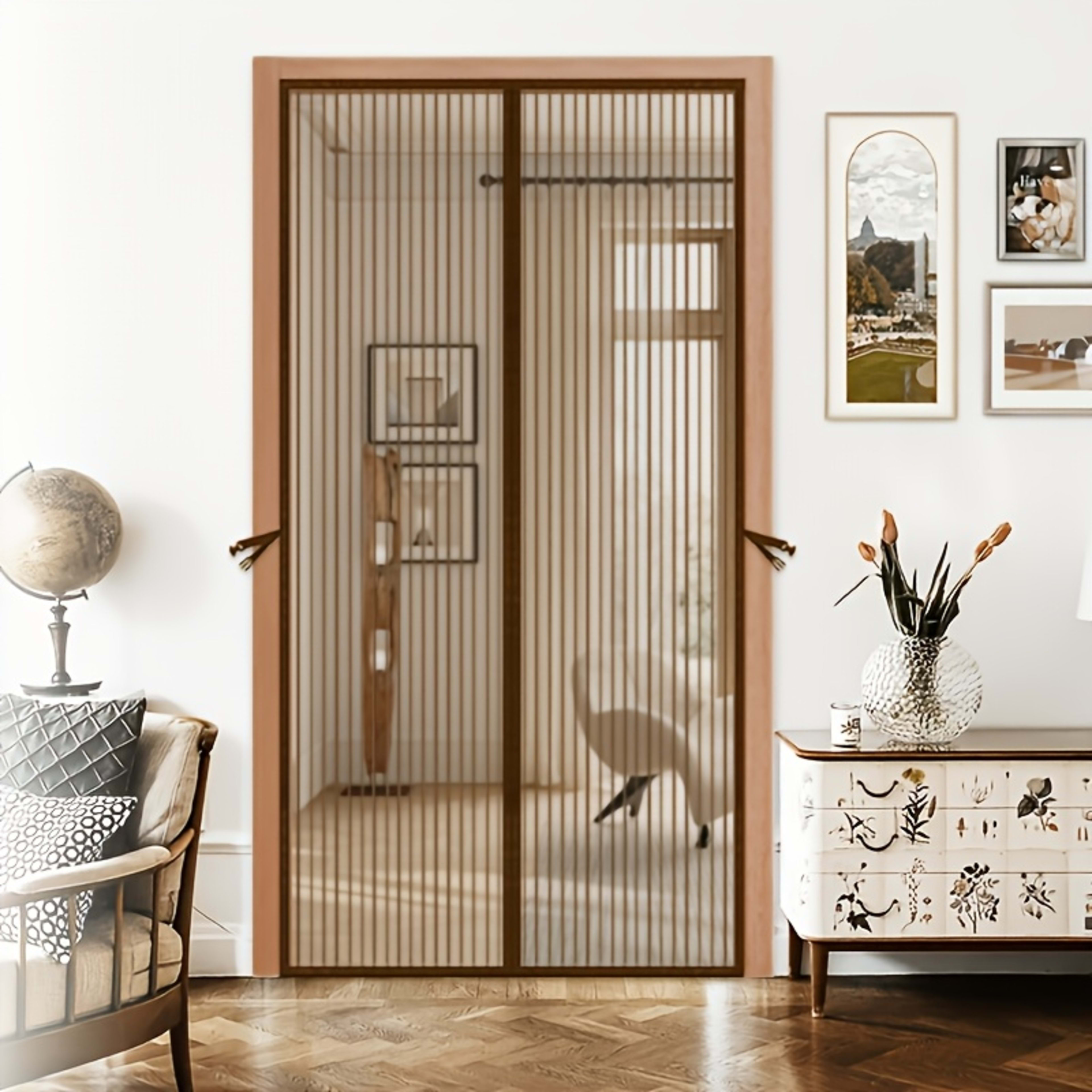 Magnetic Screen Door, Upgraded Polyester Fiber Mosquito And Fly Proof Mesh Curtain With Magnetic Closure Device, Suitabl 2