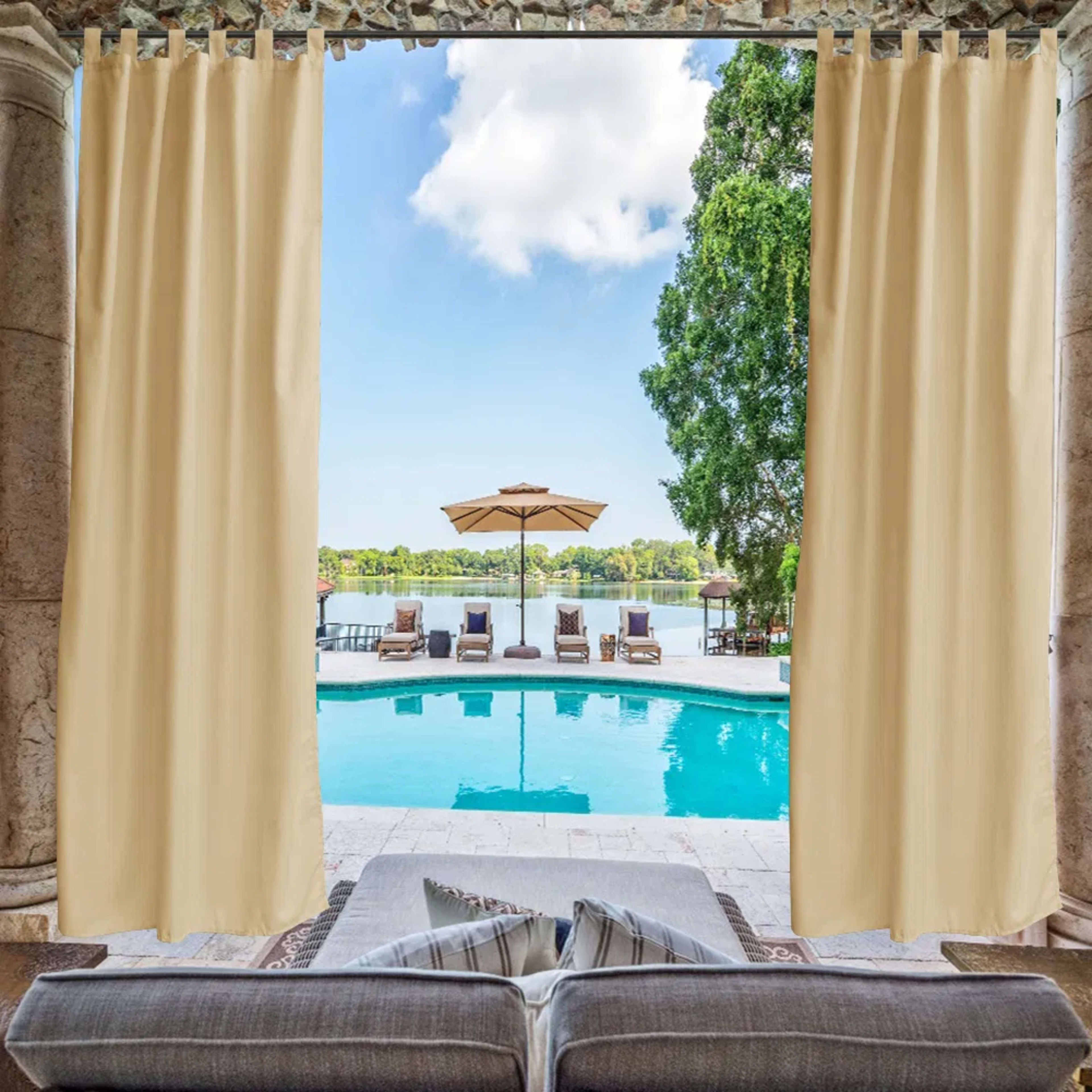 Toile Outdoor Thermal Blackout Curtain - 50 In. W X 120 In. L