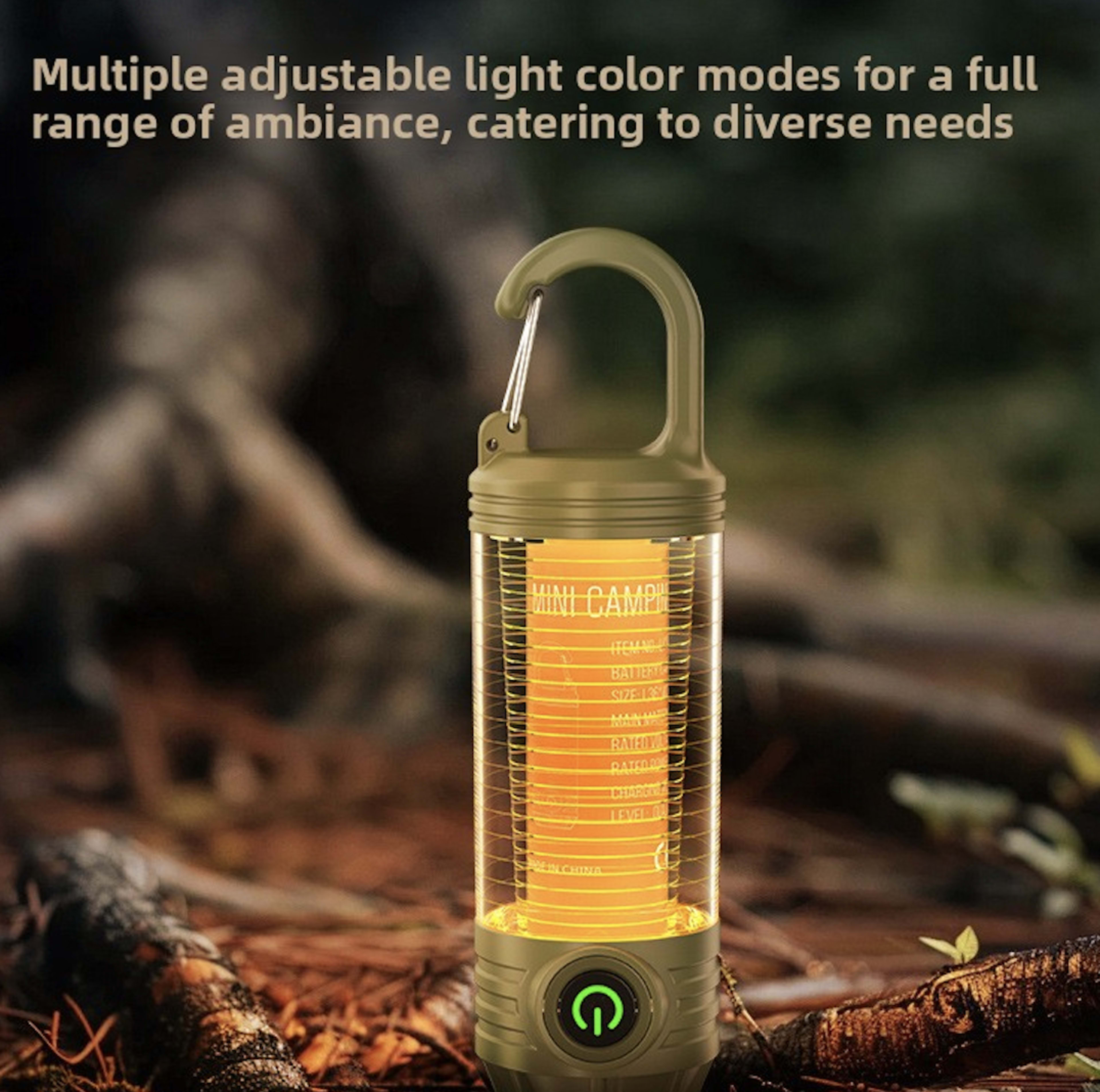 New Multi-functional Outdoor Camping Light, Portable High-brightness Rechargeable Mini Retro Camping Ambient Light 1