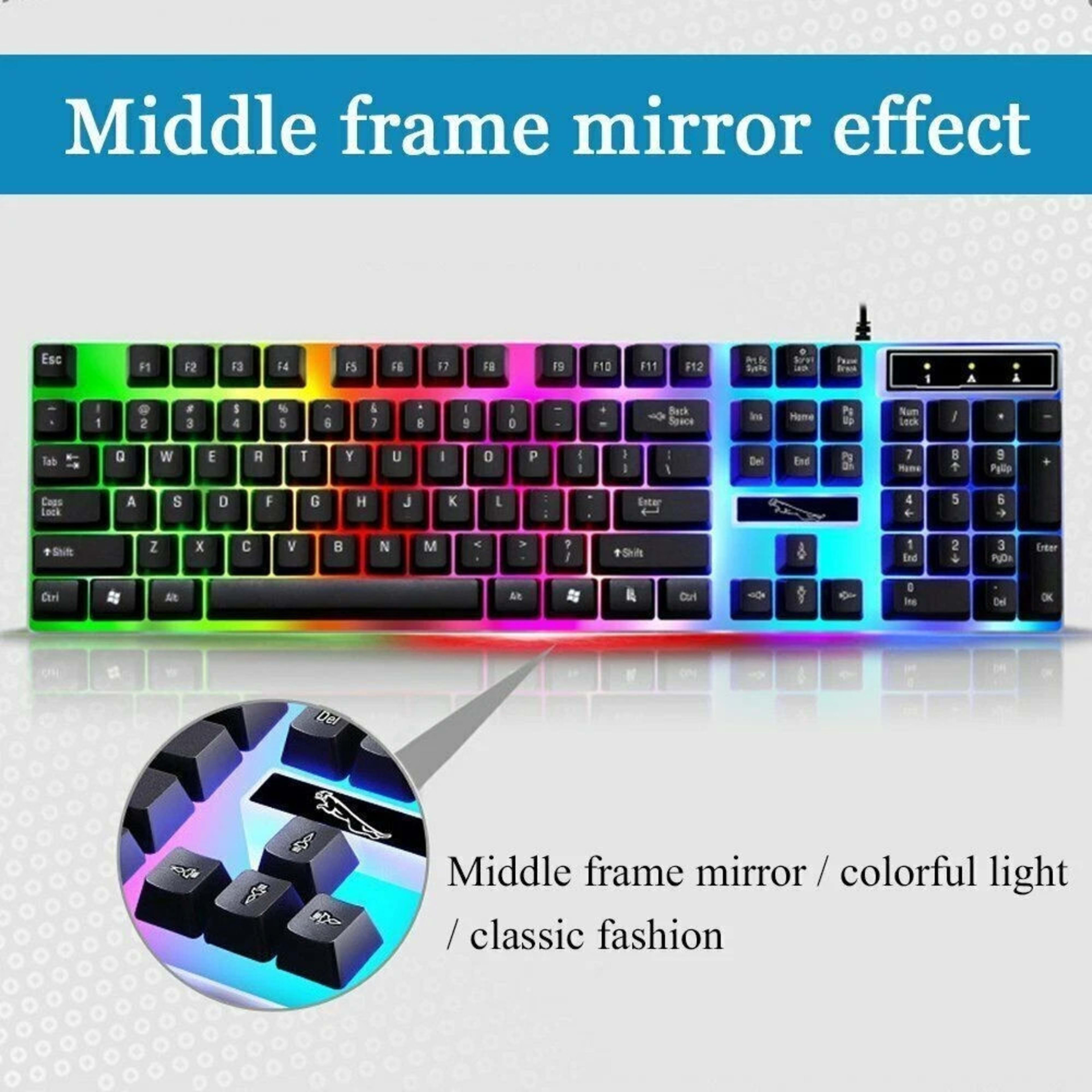 UK Gaming Keyboard And Mouse Set RGB LED USB For PC Laptop Xbox One PS4 PS 10