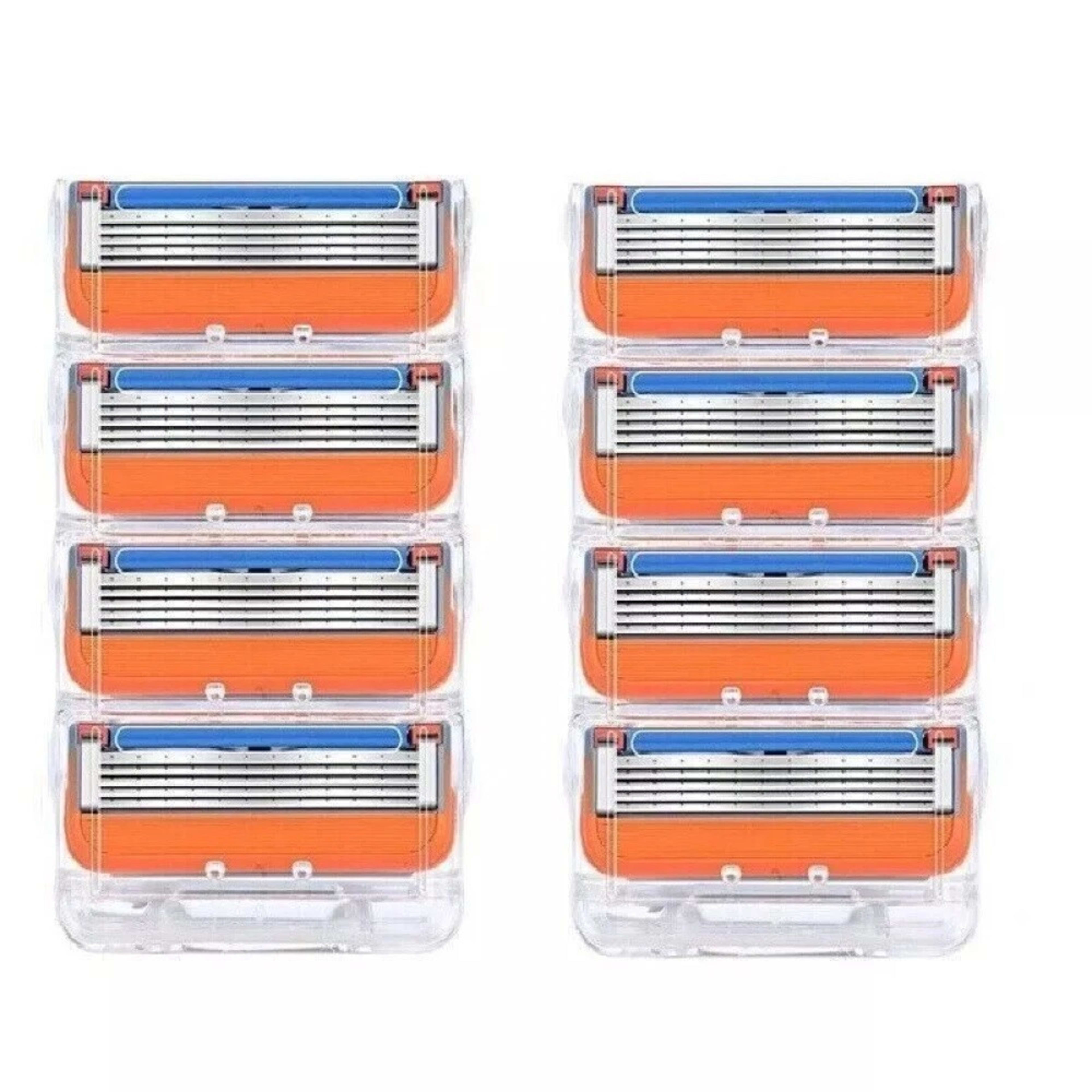 8PCS Disassembled Stainless Steel Shaver Blade Holder For Men's Razor Blades,Gillette Fusion Blade Refills Compatible