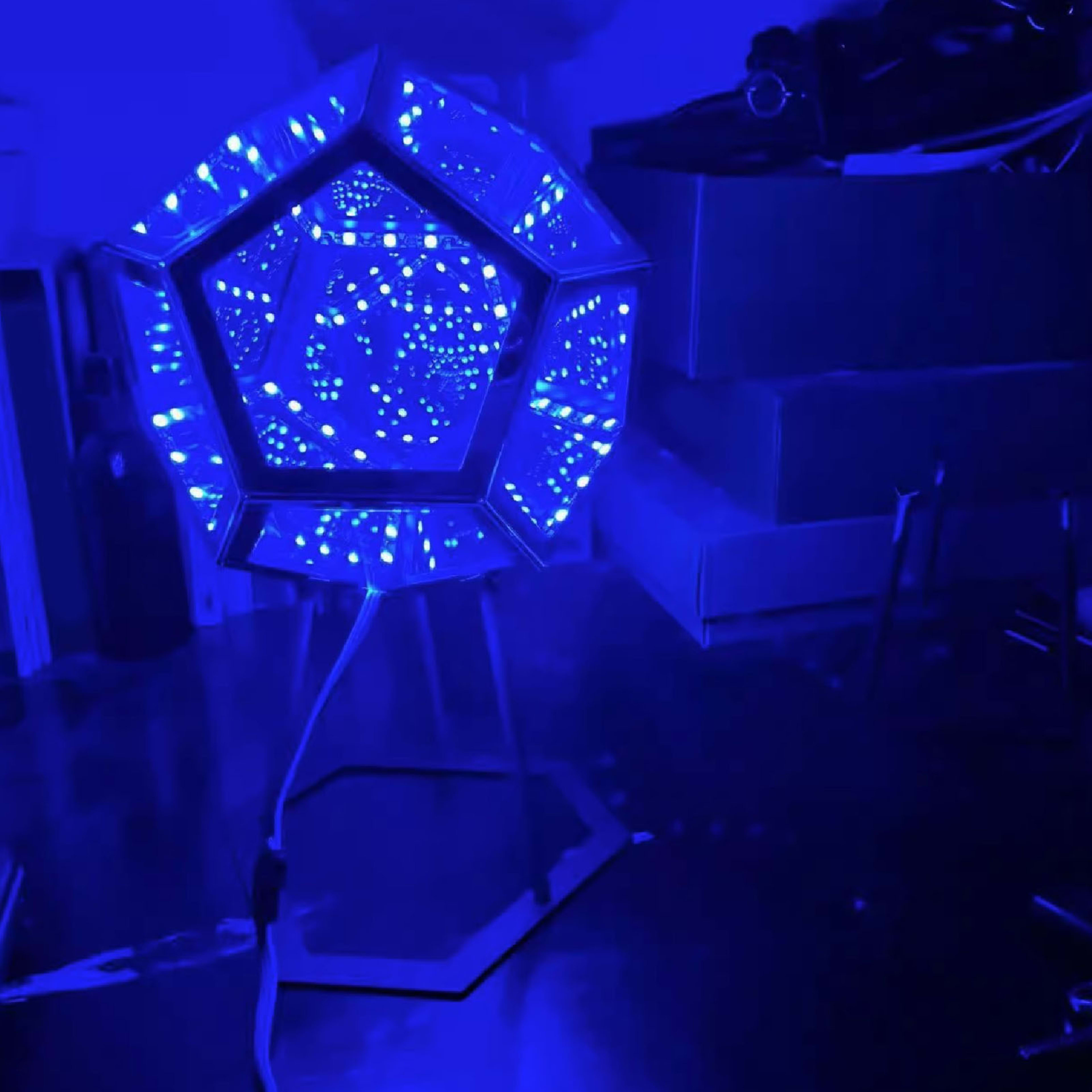 Dodecahedron Night Light Infinity Dodecahedron Color Art Light LED Night Light Lamp For Kids Room Bedroom Living Room Be 26