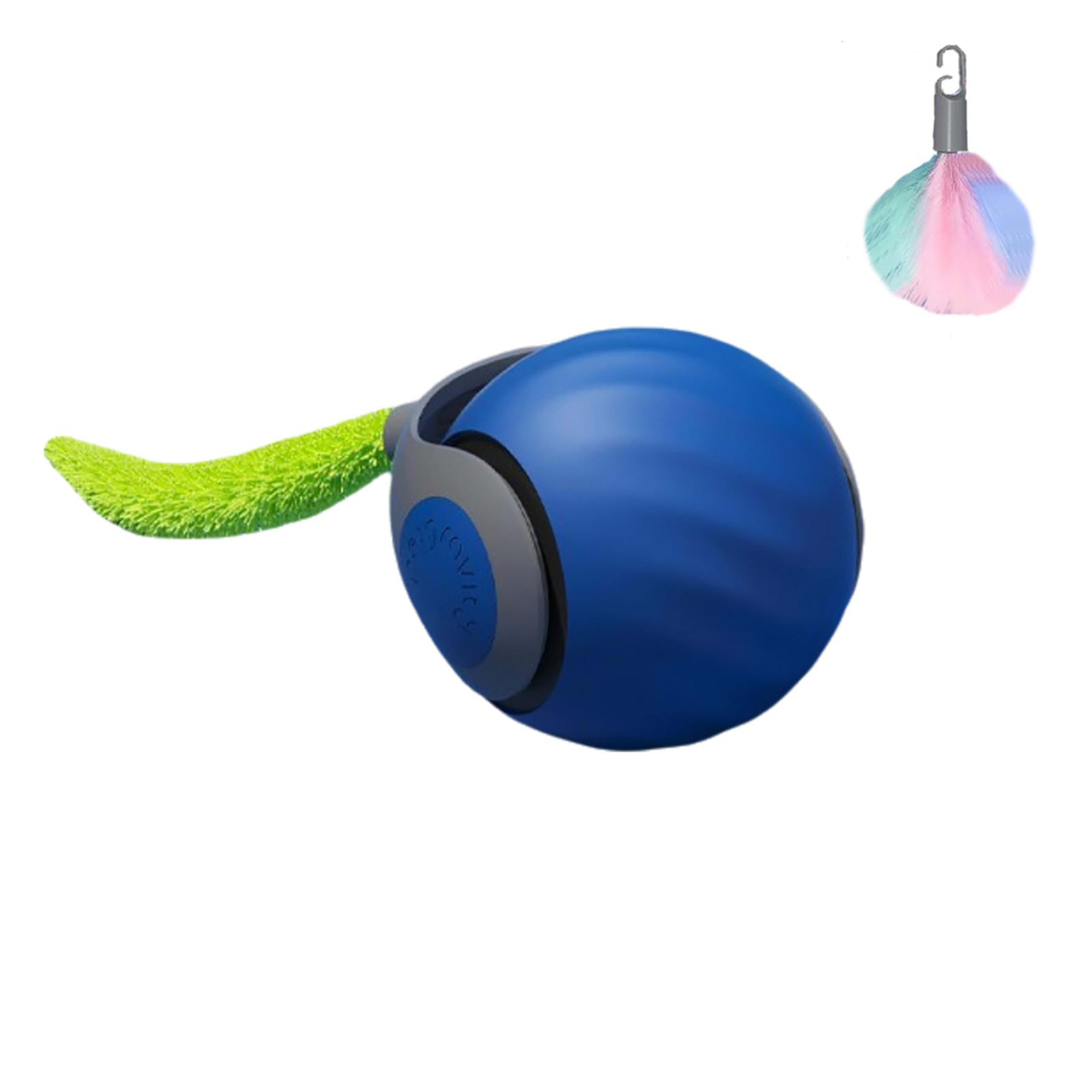 Interactive Cat Toy Ball - Automatic Interactive Cat Toys For Indoor Cats, Rechargeable 2 Speeds Enrichment Toys With 2
