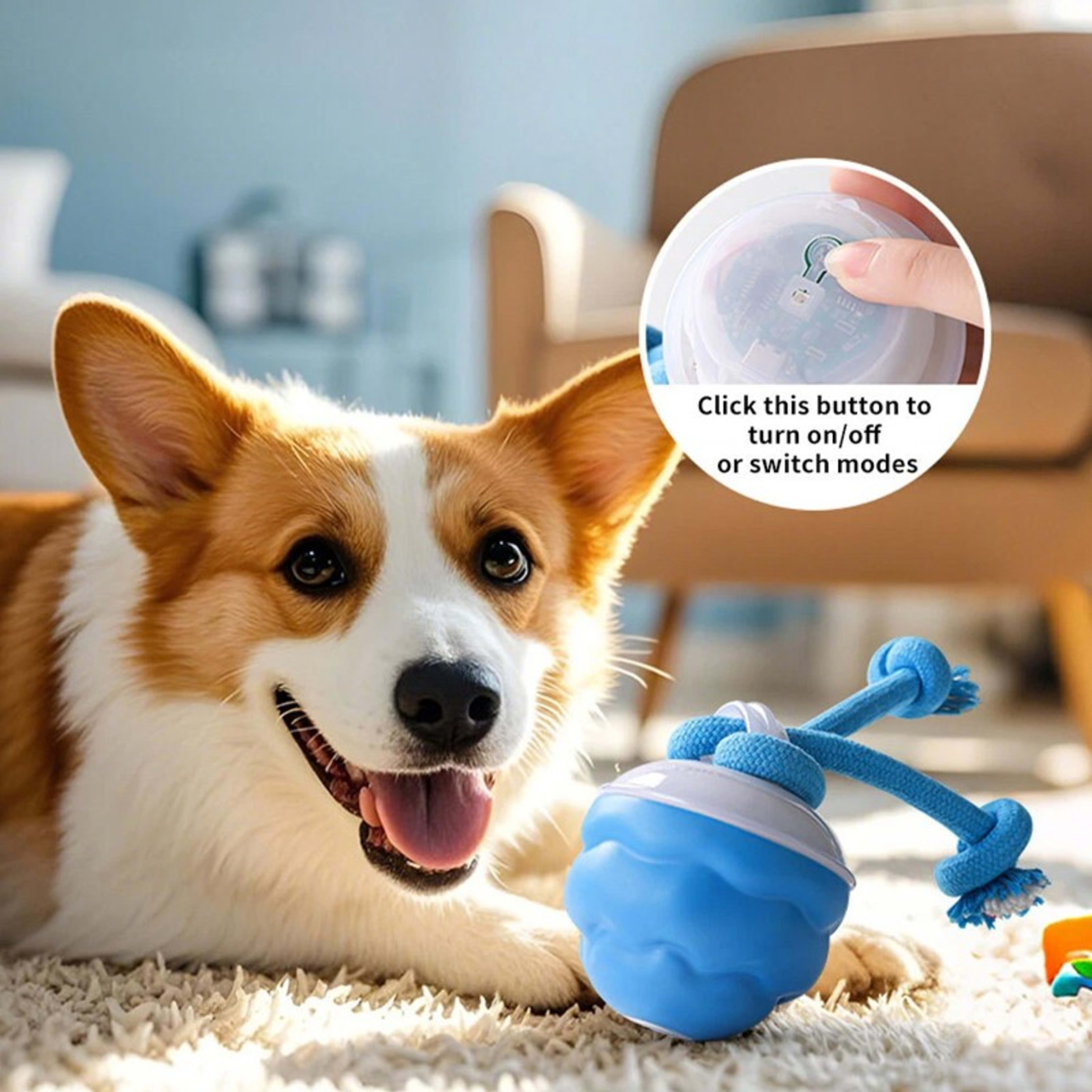The Chase Buddy Dog Boredom Stimulating Toy  Smart Pet Puppy Ball With Ropes 9