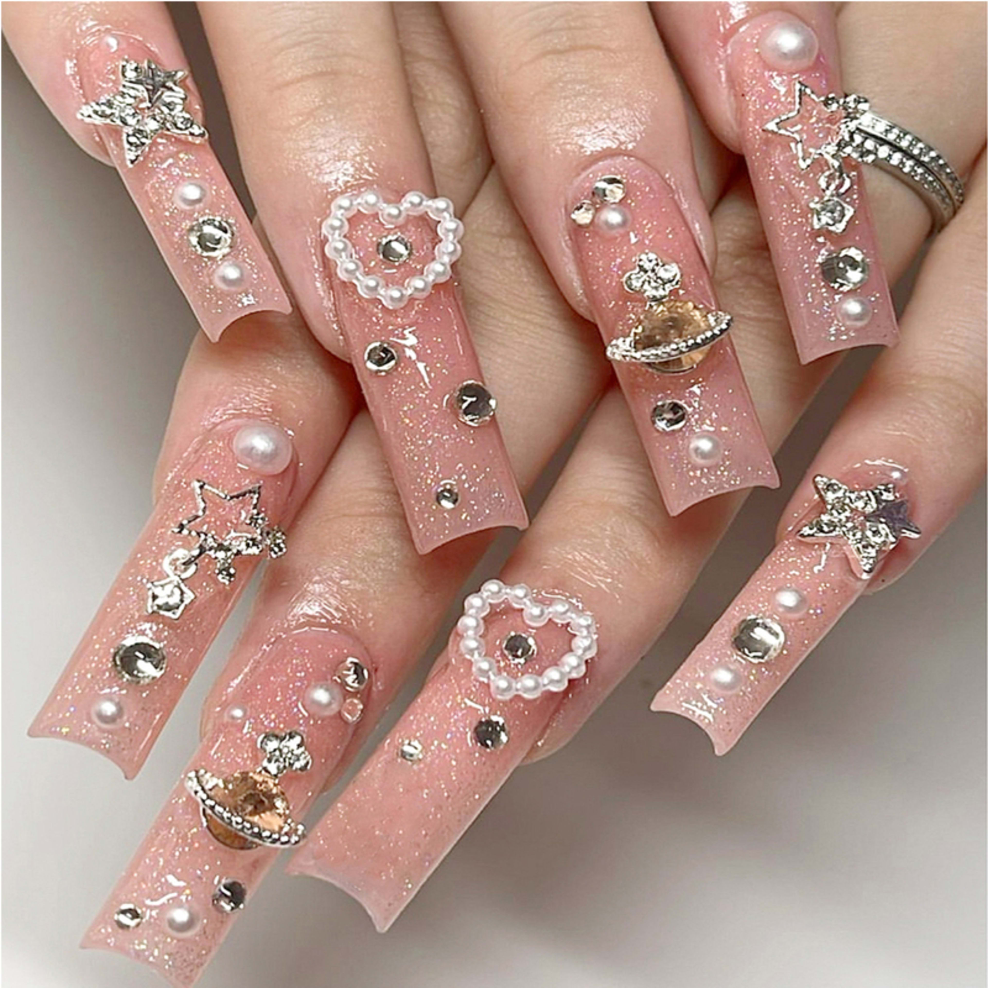 24 PCS Planet Diamond Star Nail Art 4