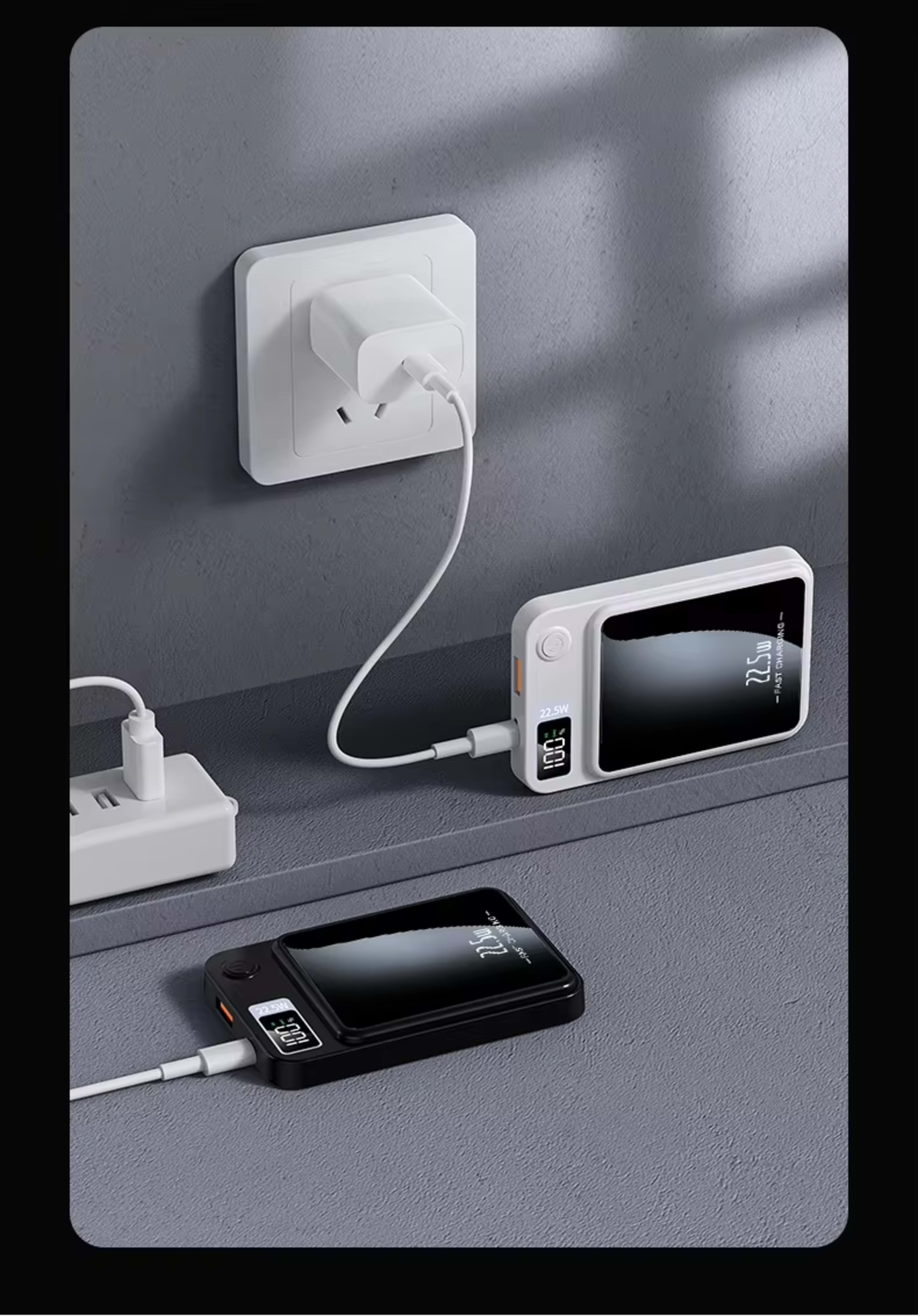 Magnetic Wireless Power Bank, Super Fast Charging, Portable External Battery Power Bank For IPhone, Samsung, 10