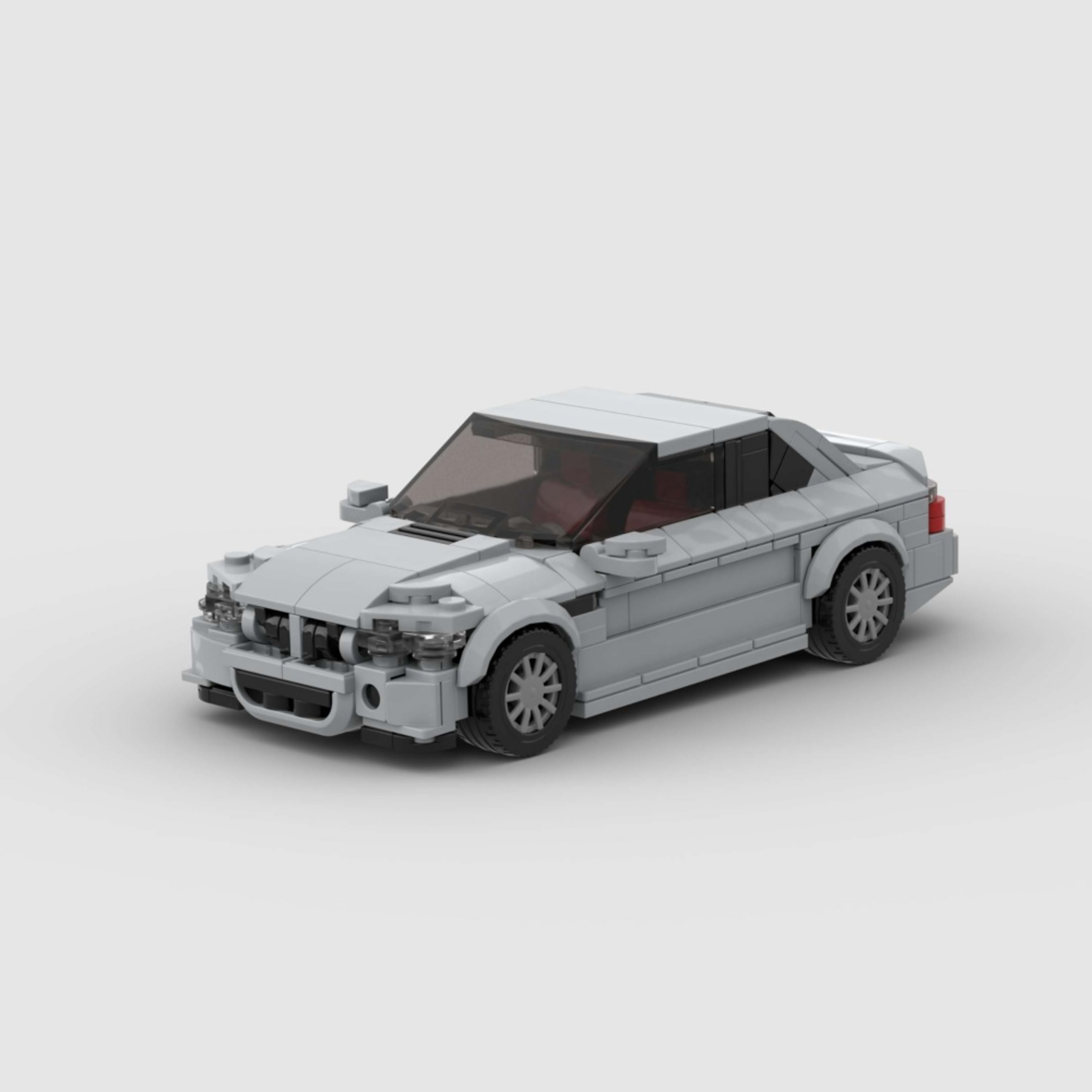 342PCS Silver Inspired Sports Car Building Blocks, Classic Coupe Vehicle Toy Kit For Kids And Adults, Collectible Retro  3
