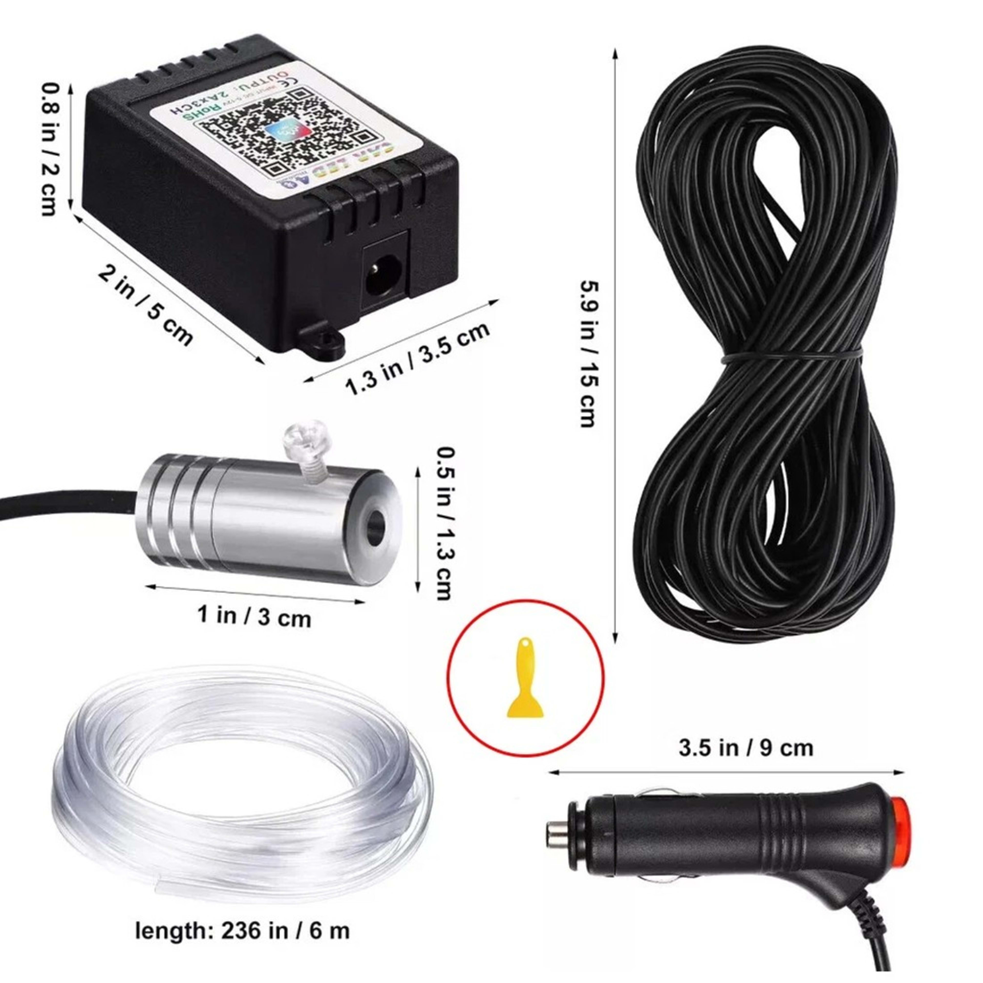 APP Control 5-In-1 RGB LED Interior Strip Light Car Ambient Atmosphere Lighting 8