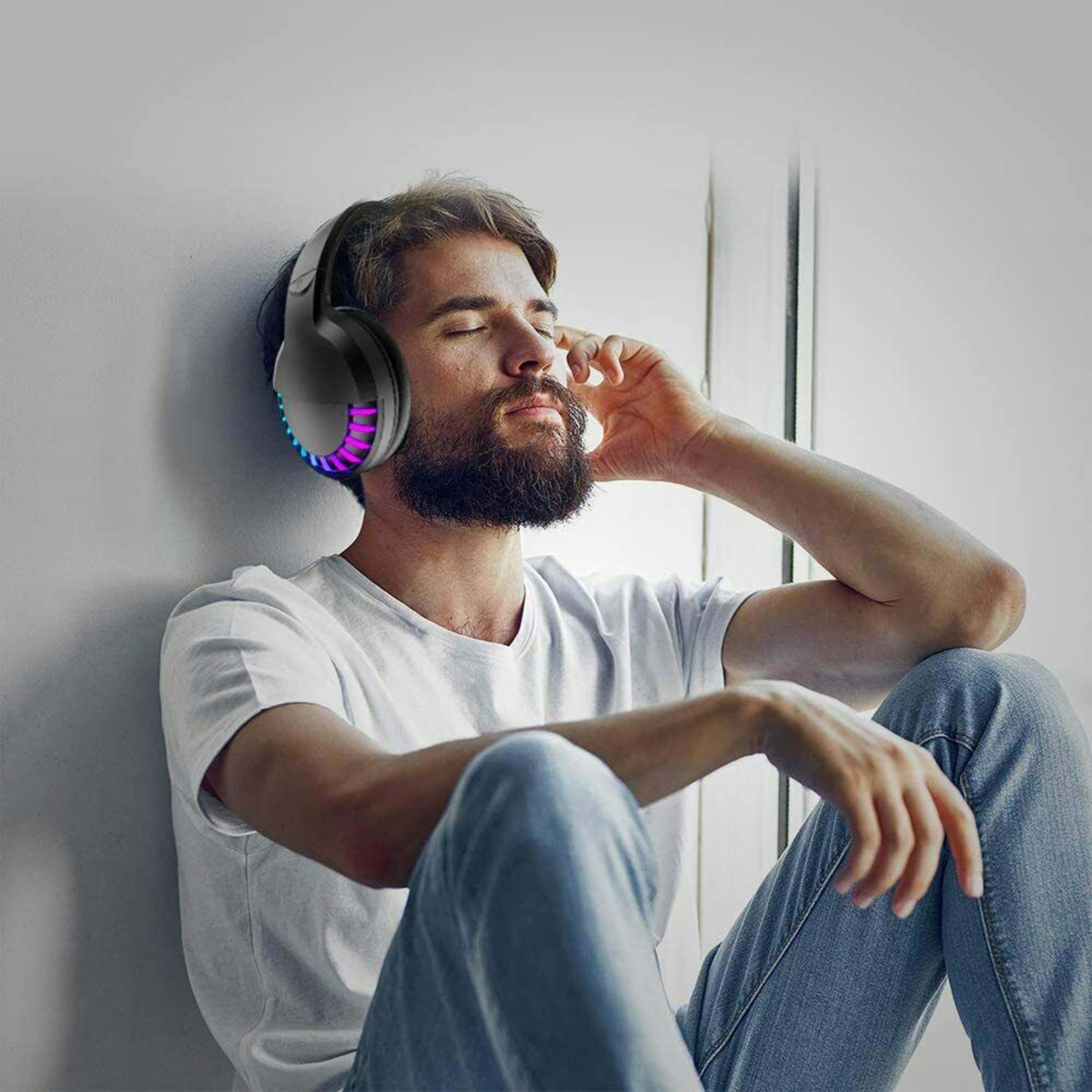AU Wireless Bluetooth Gaming Headset Headphones Stereo For Laptop PC Phones Ipad 12