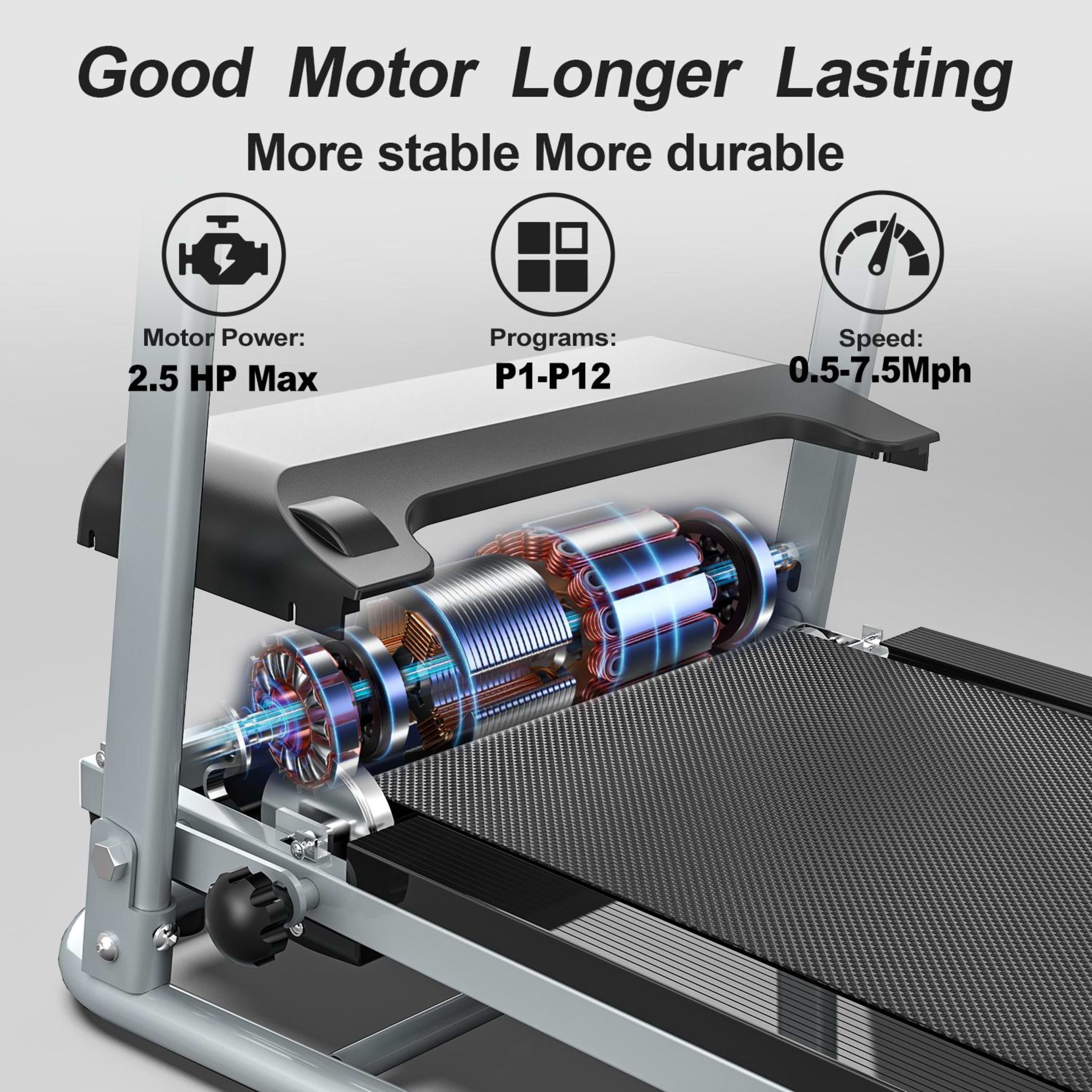 Foldable Treadmill For Home Use, Shock-absorbing, Non-slip, Multi-functional, Essential Fitness Equipment For The Whole  7