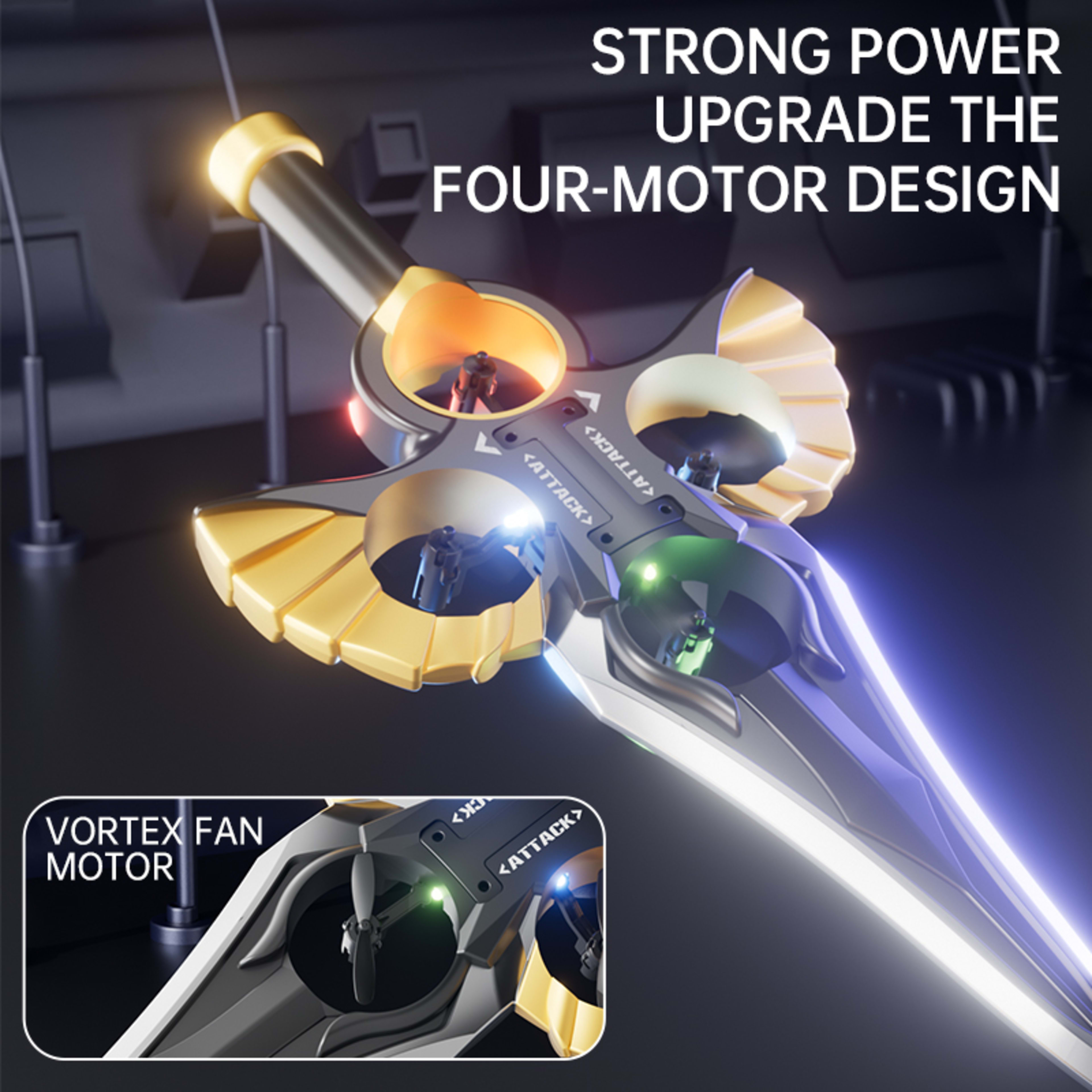 Flying Sword - Golden,Copper Color  - Single Battery 4