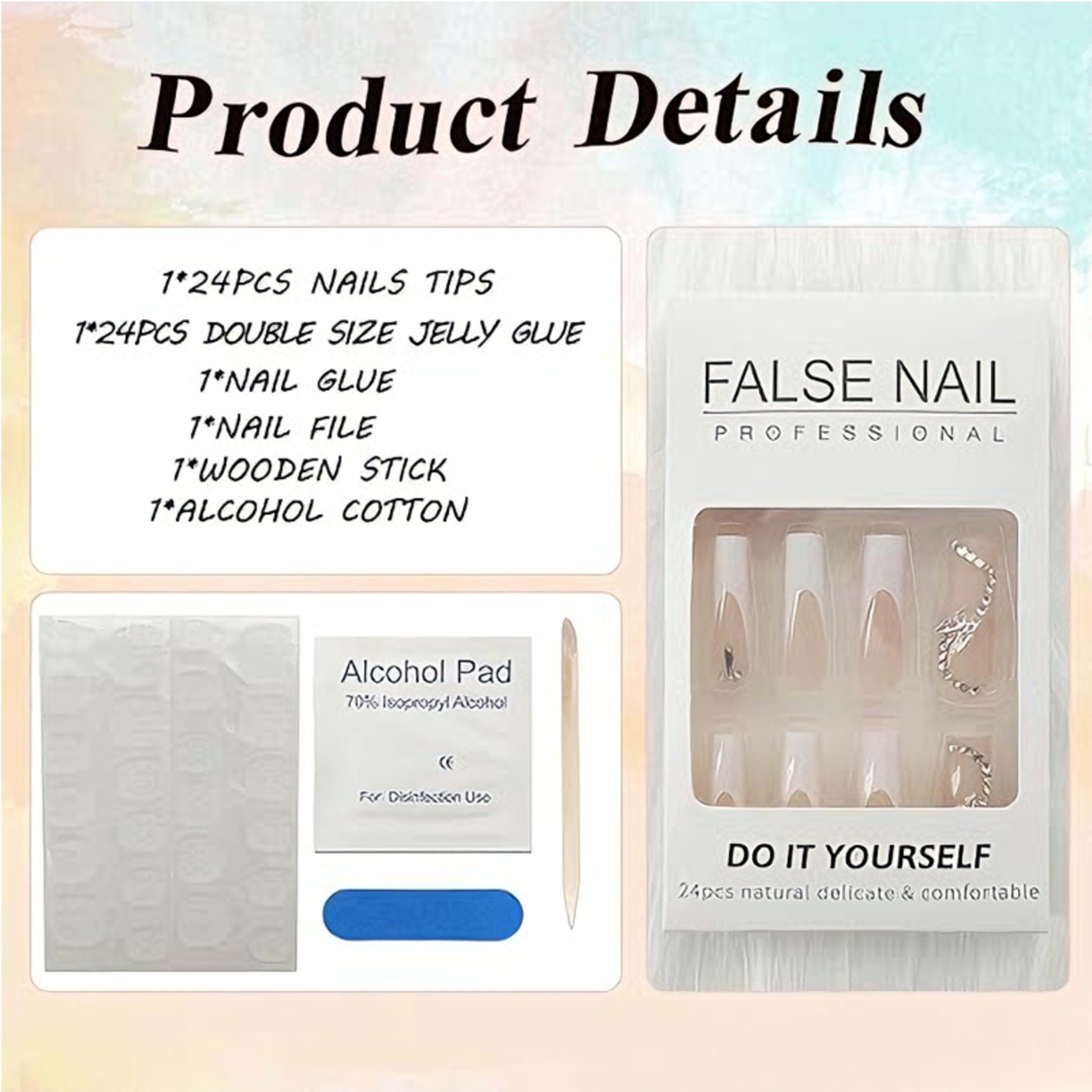 24 PCS White Flower Diamond Butterfly Nail Art 6
