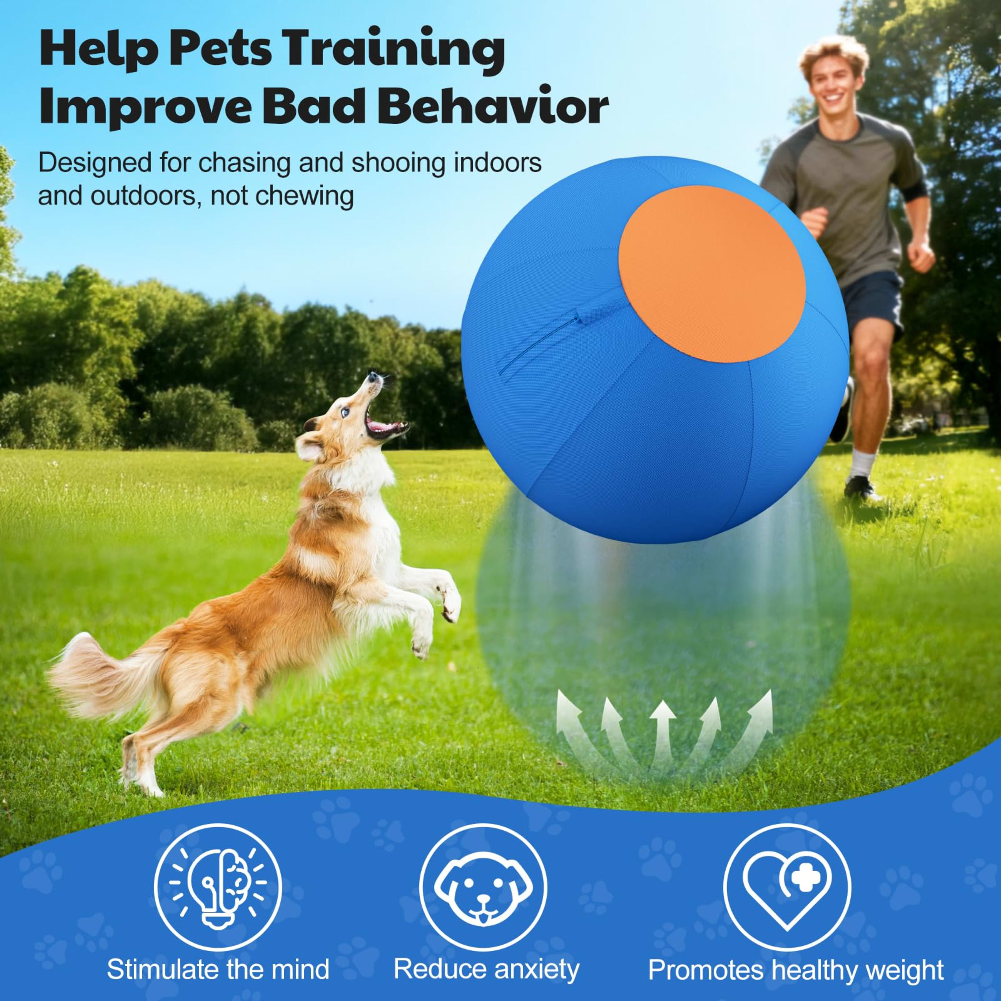 17.7'' Herding Ball For Dogs - Enhanced Chew Resistance & Heavy-Duty Material, Dog Toy Agility Equipment For Australian  7