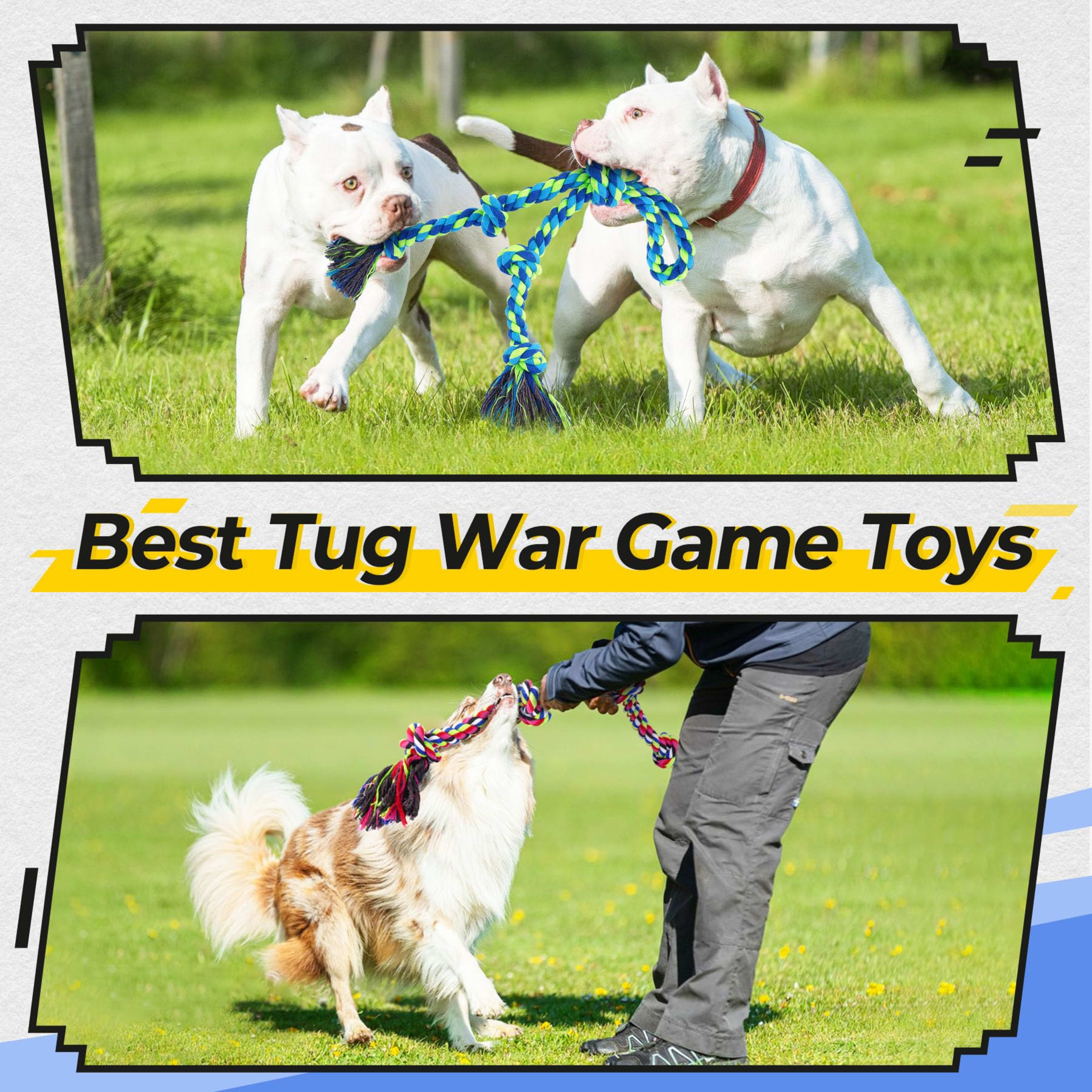 Tough Dog Rope Toys For Aggressive Chewers, Tough Tug Of War Dog Toys For Large, Medium & Small Dogs 7
