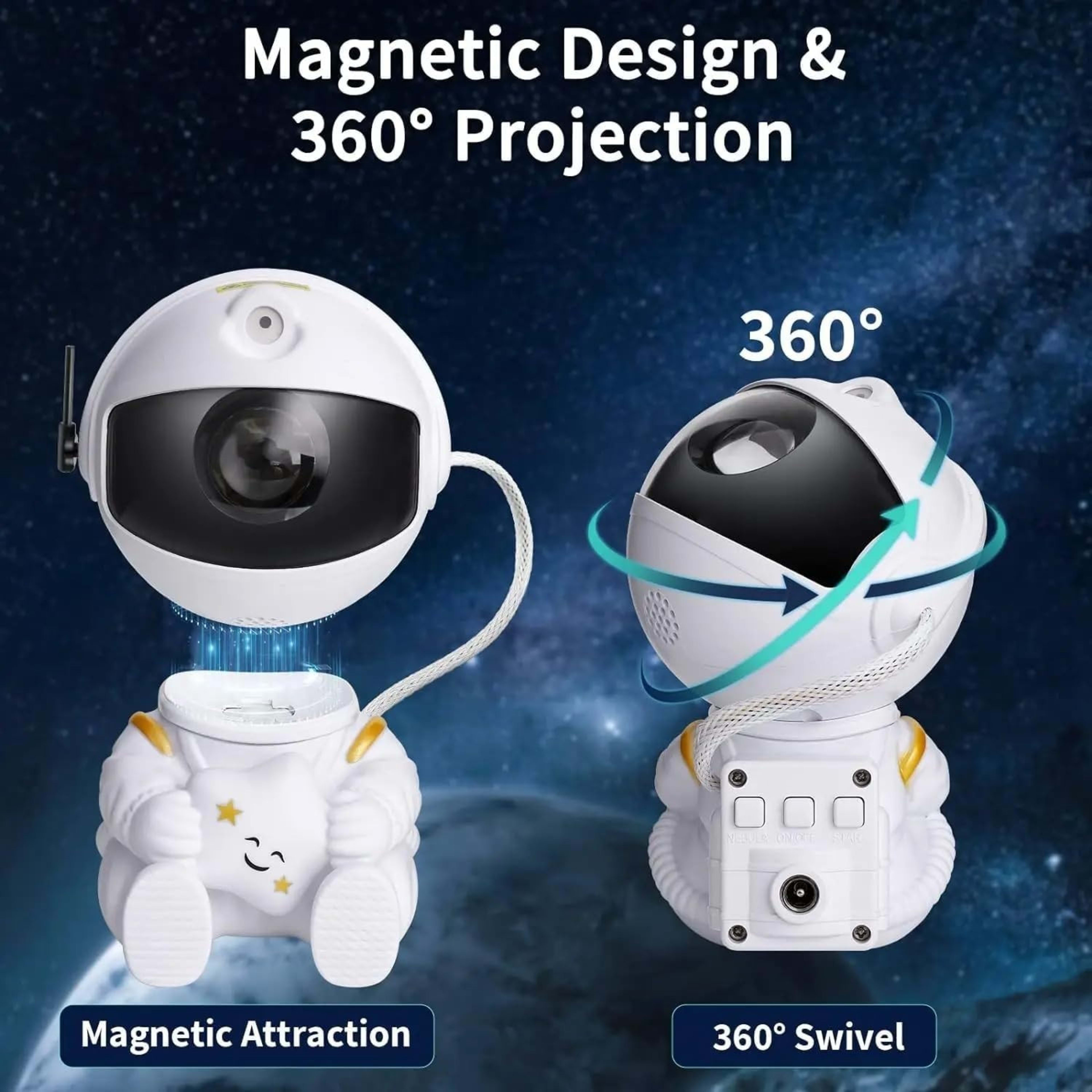 Astronaut Galaxy Projector, 360 Adjustable Star Projector, Starry Night Light Projector With Timer And Remote Control, U