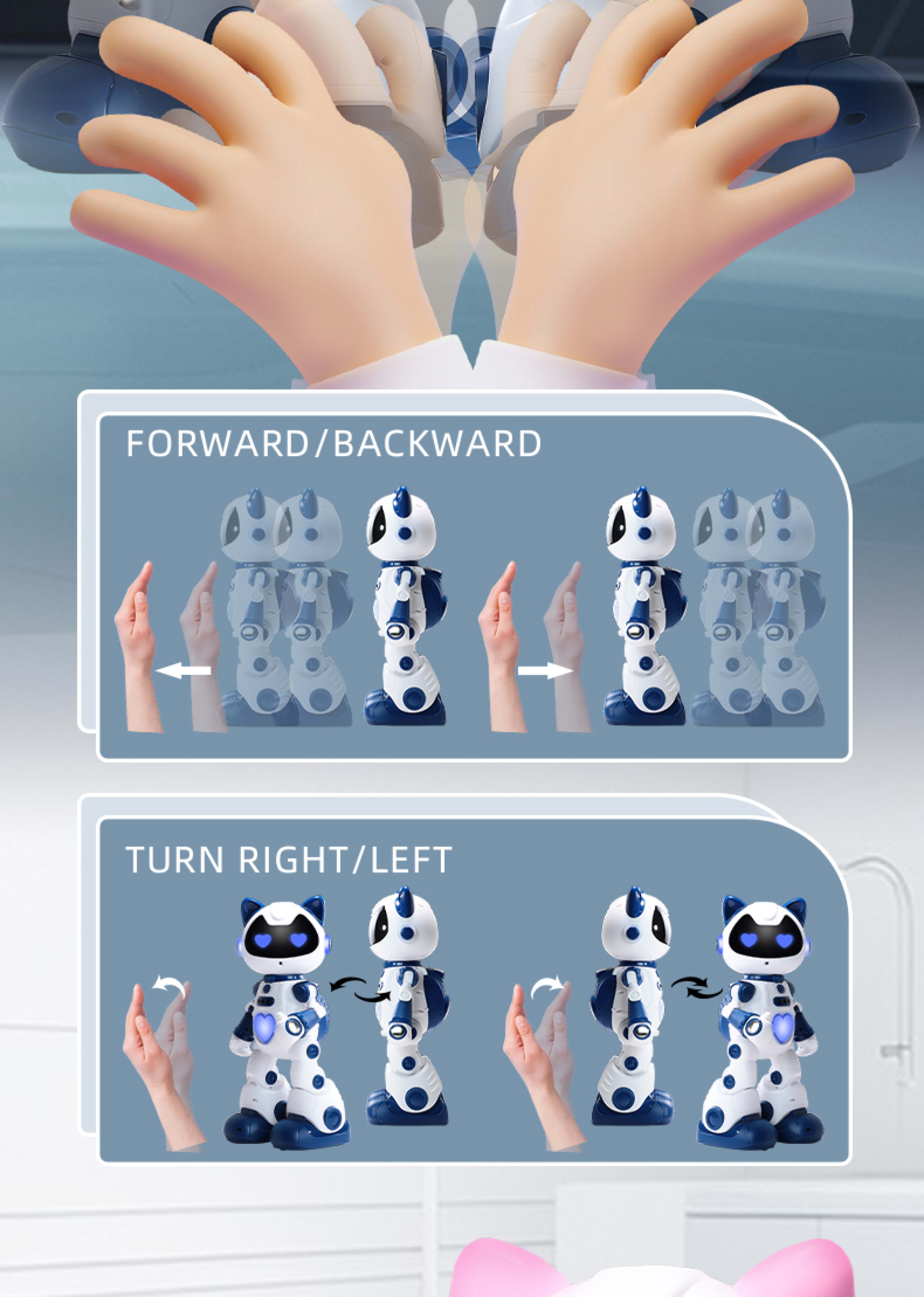 Intelligent Programming Gesture Induction Robot Spray Cool Breathing Lamp Children's Toys 14