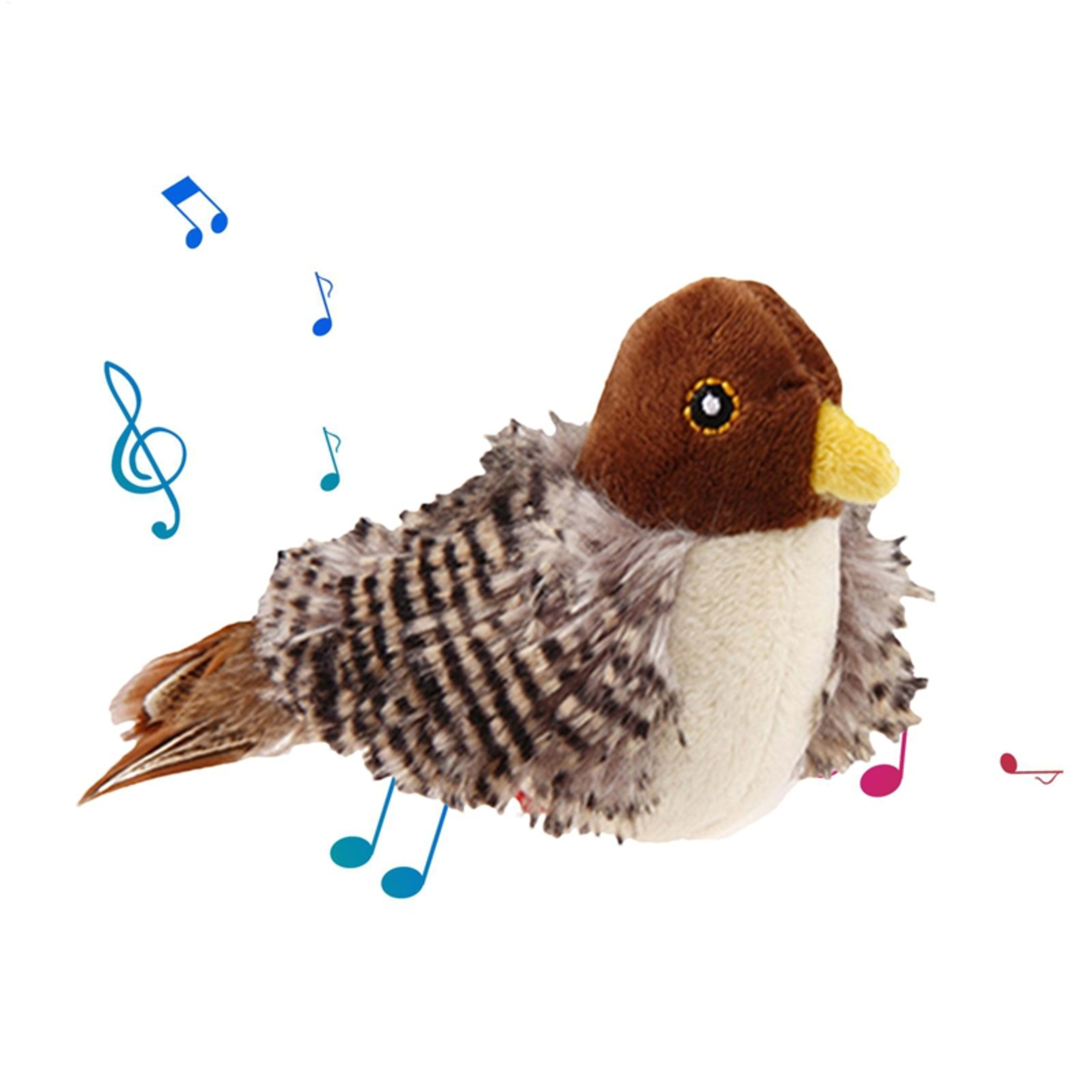 Interactive Cat Toys Electric Squeaky Simulation Bird Plush Cats Pets Teasing Toys With Feather Catnip Kitten Chirping B 4