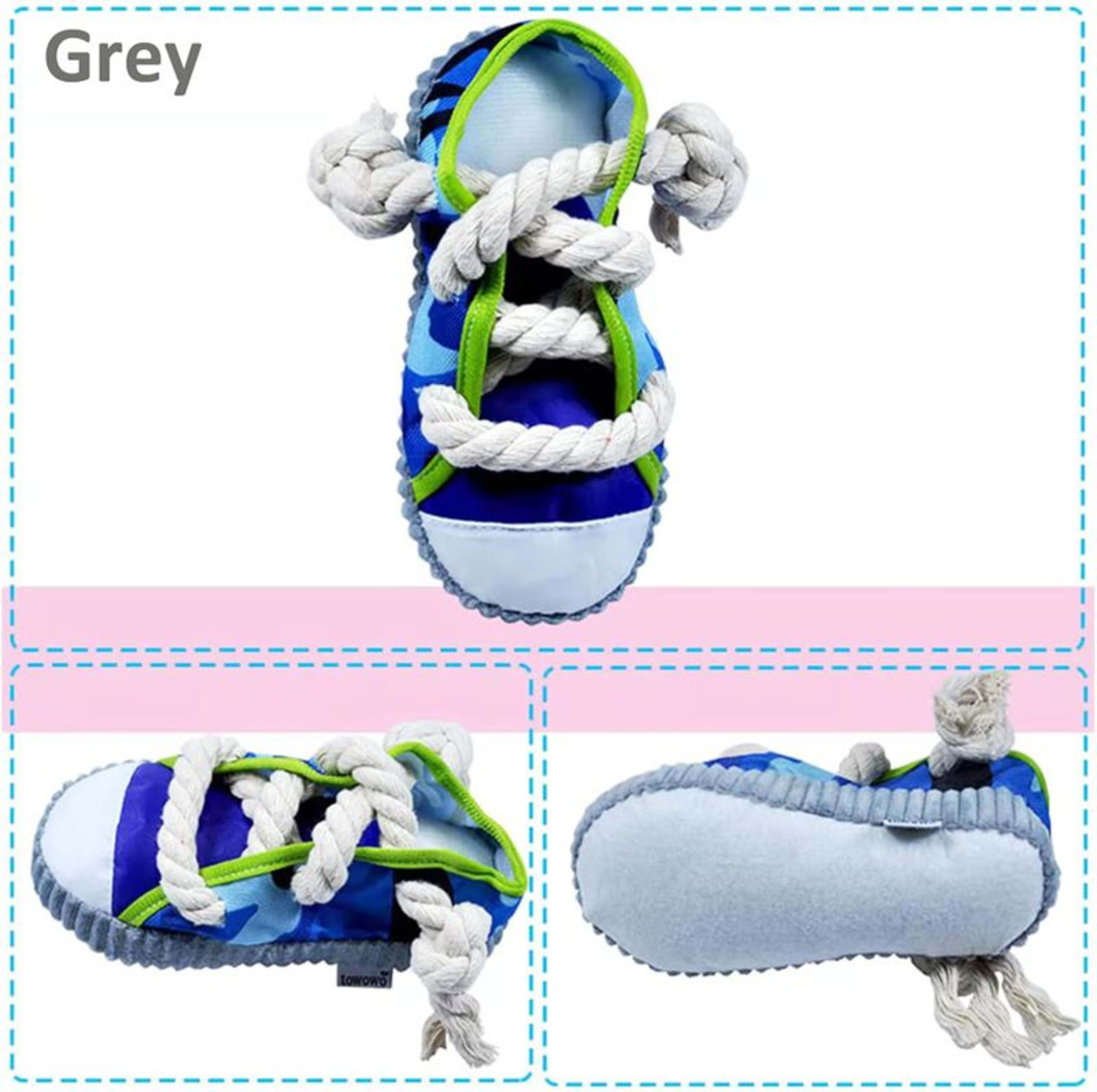 Dog Toys Shoes Pet Cotton Rope Slippers Sound Making Toys Teeth Cleaning Built-in BB Airbag Round Ball Bell Various 5