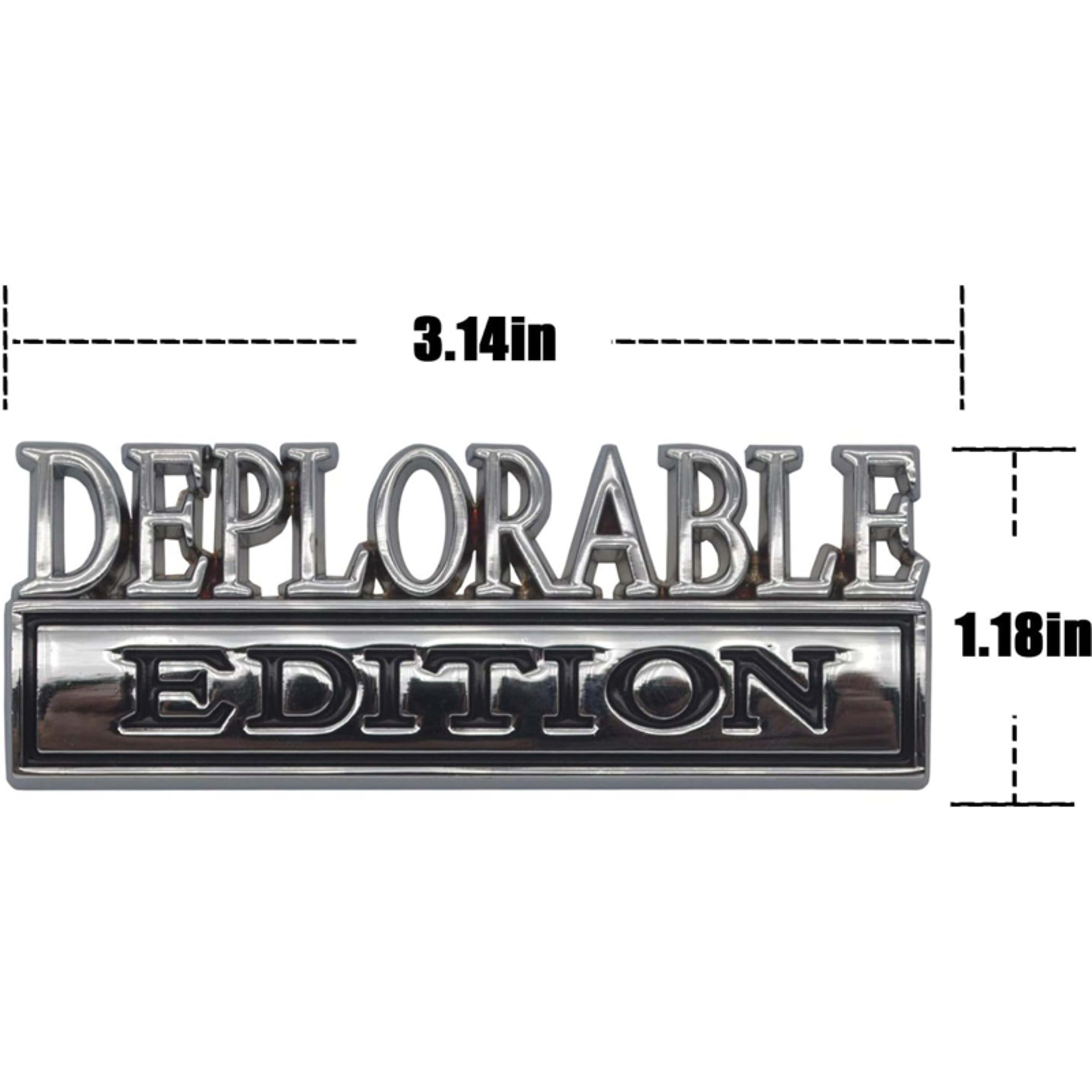 2pcs Deplorable Edition Emblems, Emblem 3D Badge Decal Car Truck SUV,Refrigerator Sticker,Window Display Stickers,Bicycl 2