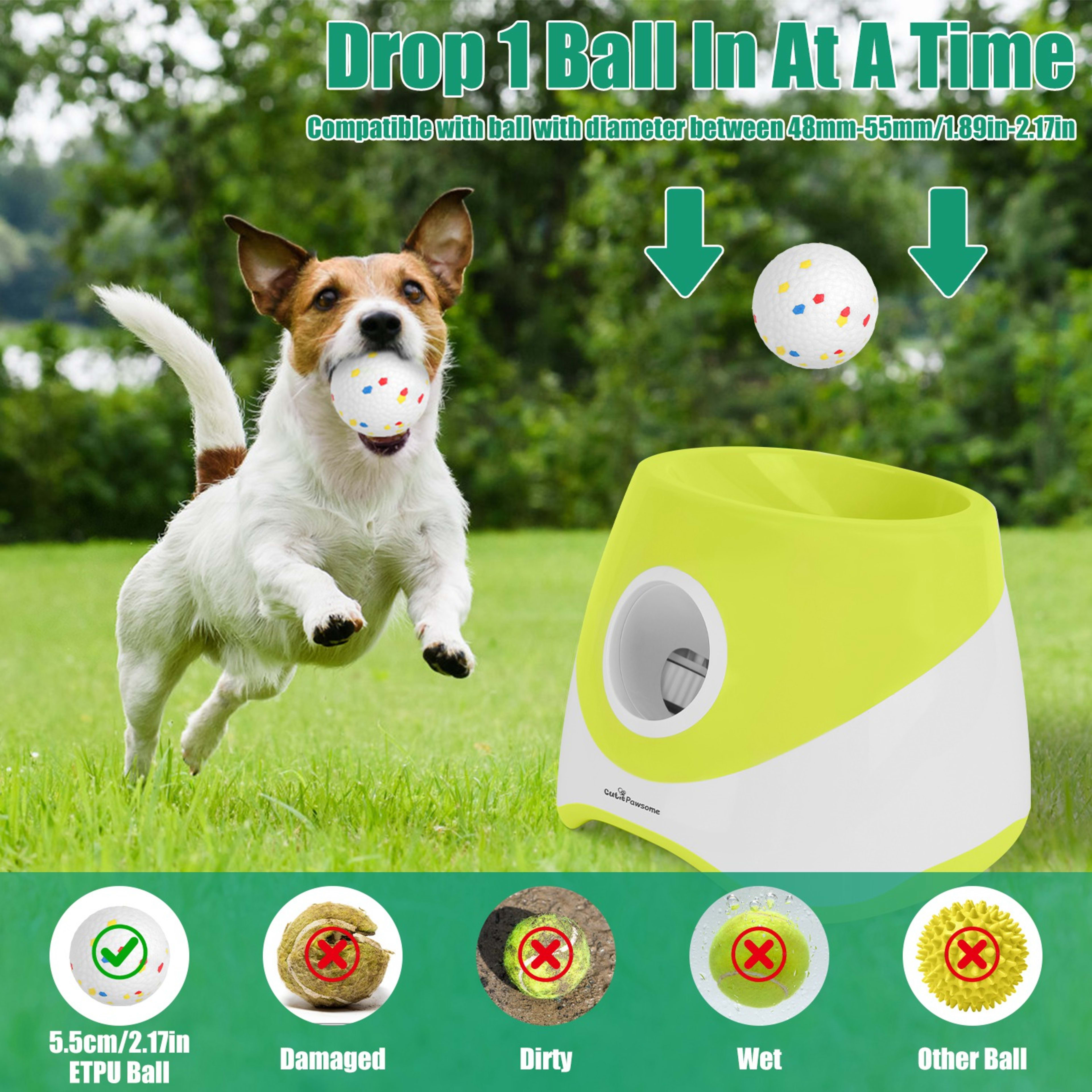 Automatic Dog Ball Launcher Rechargeable Interactive Pet Ball Thrower For Small Medium Dogs Interactive Dog Fetch Toy Wi 5