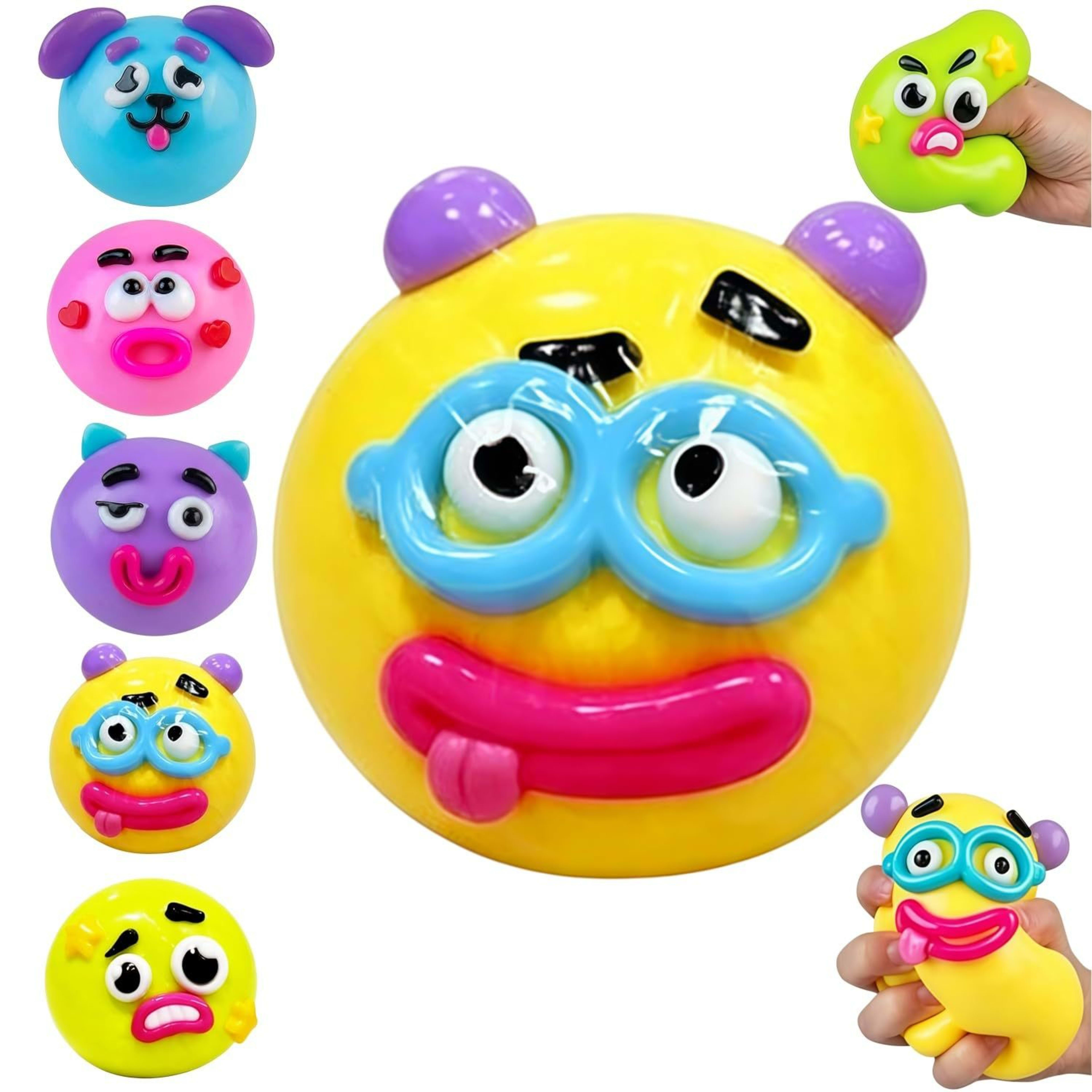 Funny Dog Changing Face Rainbow Pinch Music Slow Rebound Decompression Toy Press Net Celebrity Decompression Artifact 8