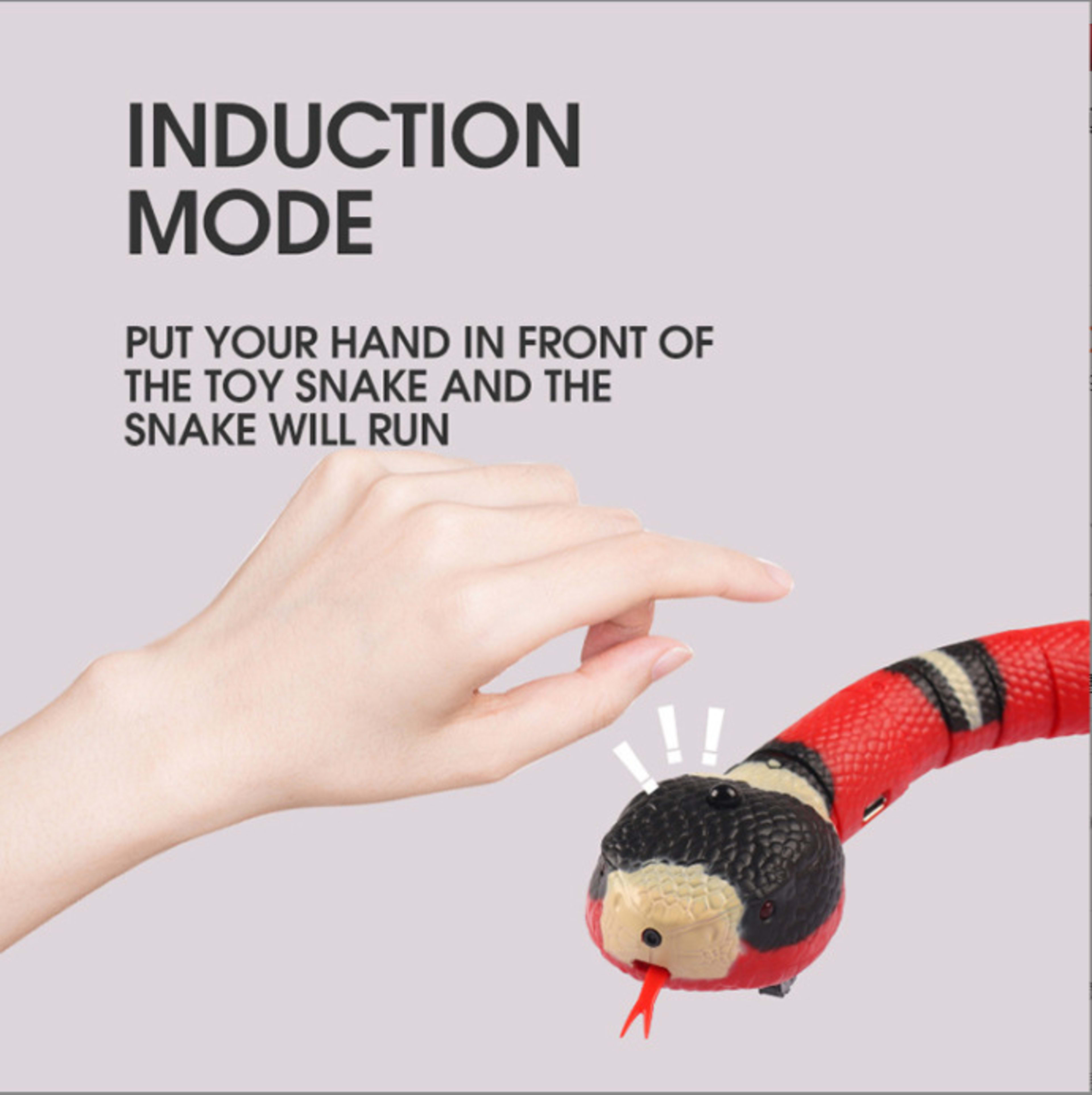 Remote Control Electric Toys Intelligent Induction Obstacle Avoidance Silver Ring Snake 1
