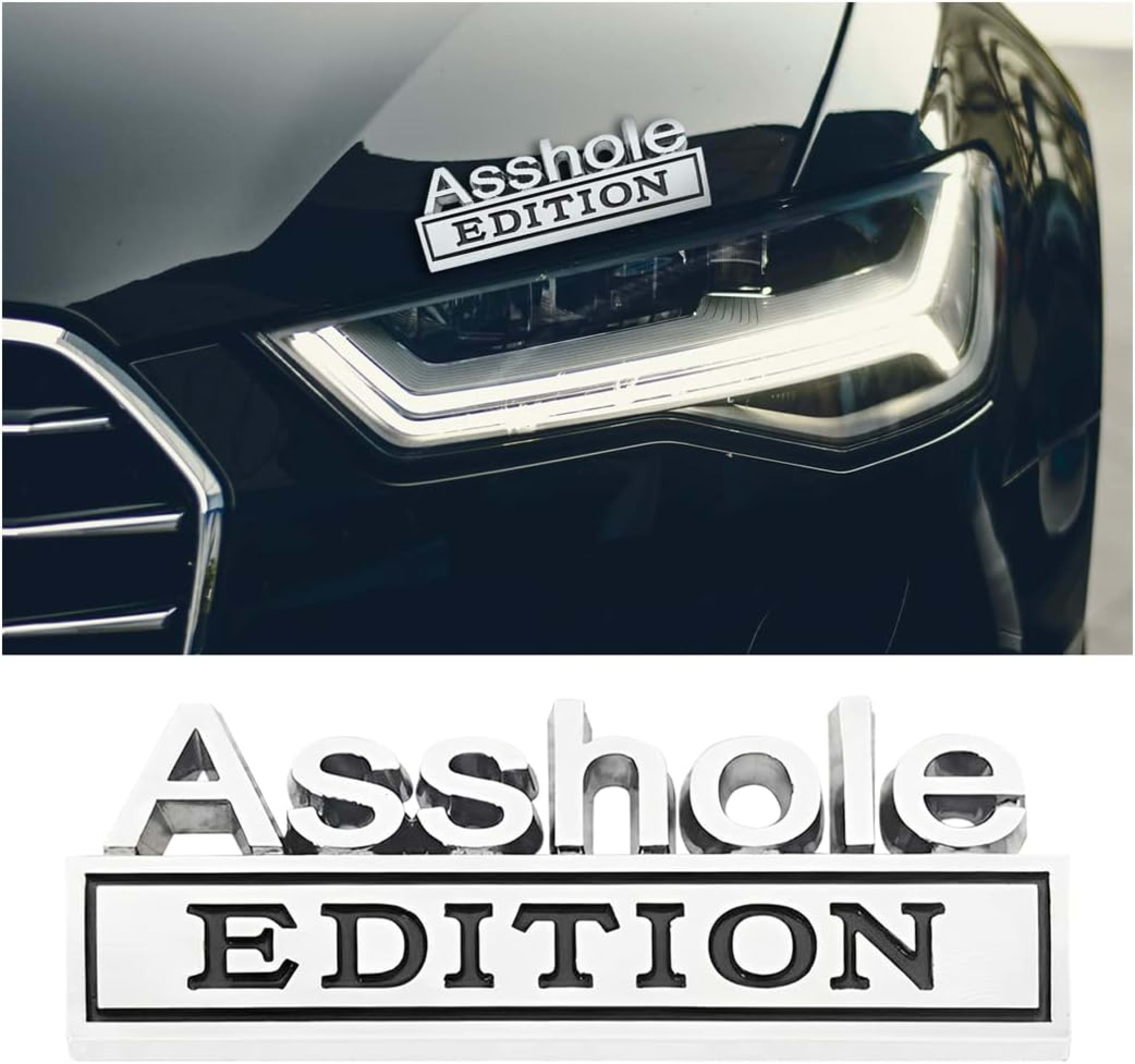 2pcs Emblem Car Decal, 3D Metal Letter Badge For Auto Front Hood, Trunk, Fender, Strong Adhesive Car Replacement Sticker 25