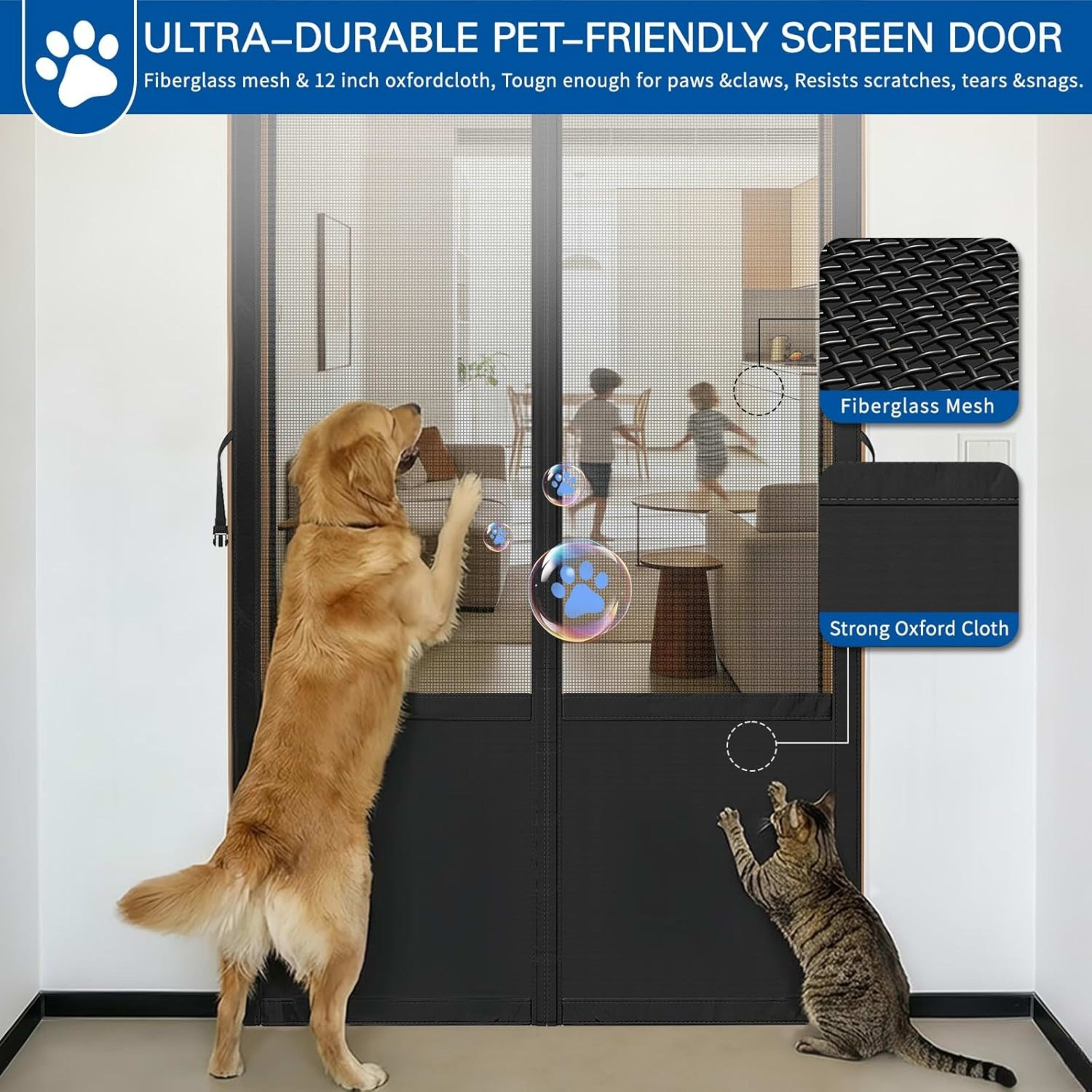 Magnetic Mesh Door Screen, No Drilling Required, Anti-Mosquito Dustproof, Automatic Closure, Pet Friendly, Ideal For Liv 8