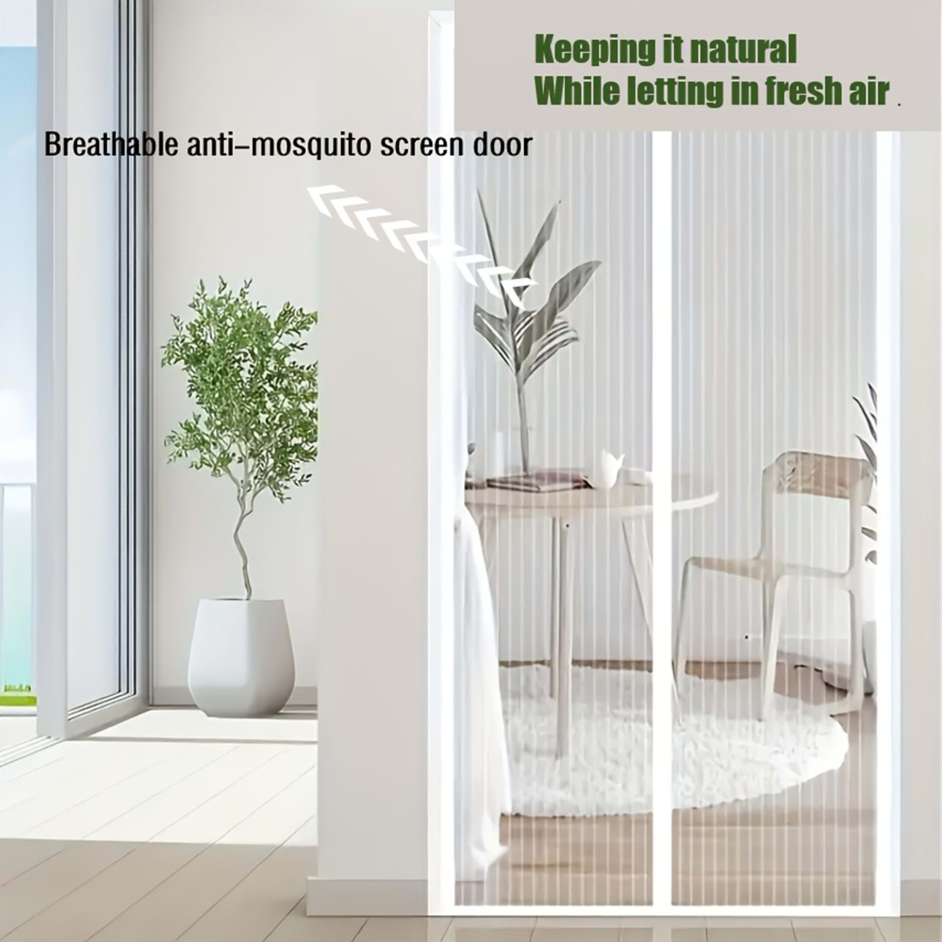 Automatic Self Closing Magnetic Screen Door  Heavy Duty Magnetic Closure, No Drilling Required, Suitable For Indoor Outd 2
